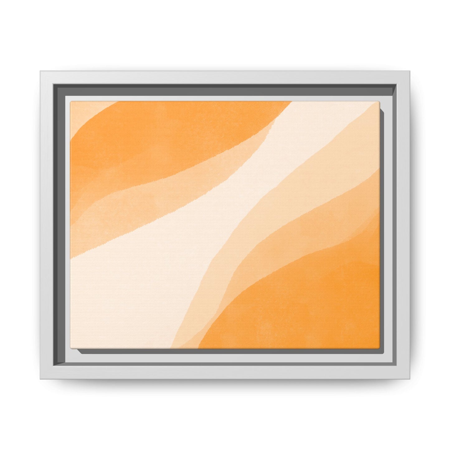 Orange Creamsicle Framed Matte Canvas Art - Multiple Frame Colors & Size Options