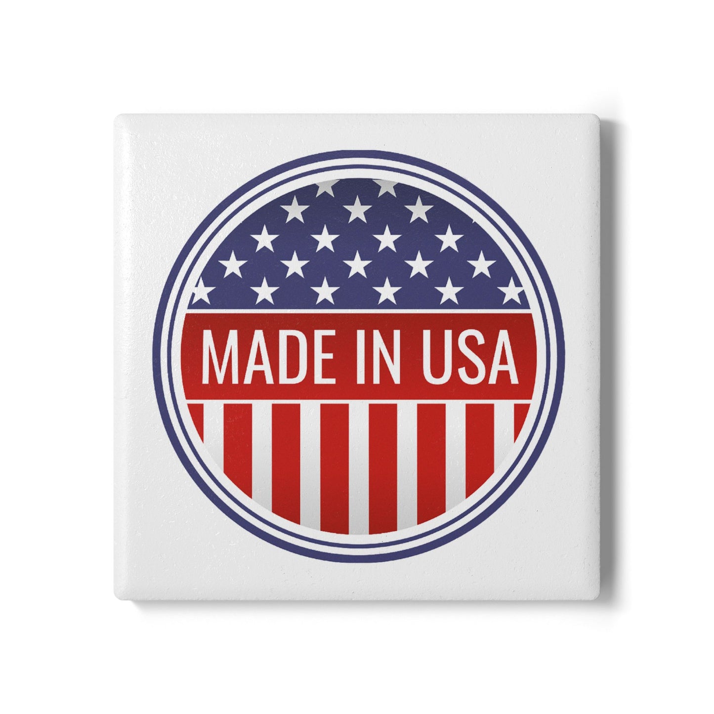 Made in USA ceramic tile coaster - Square or Round, Made in USA, 4th of July Decor, Gift for Home, Patriotic Coaster, American Flag Coaster - Priced per coaster