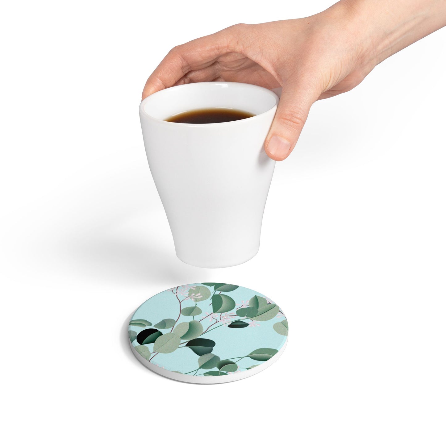 Spa Day - Ceramic Tile Coaster, Cork Backed - Round or Square Size Choices, Perfect for Home Decor & Gifts - Priced per coaster