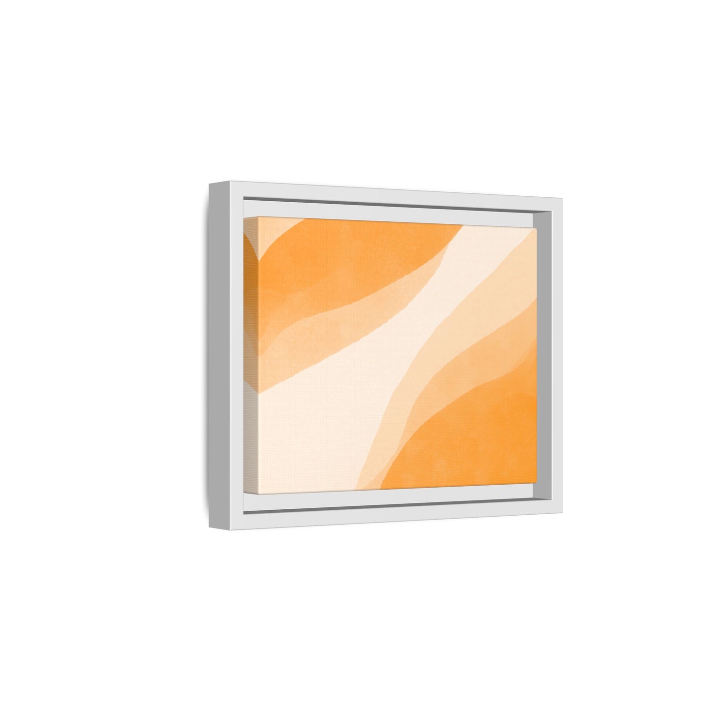 Orange Creamsicle Framed Matte Canvas Art - Multiple Frame Colors & Size Options