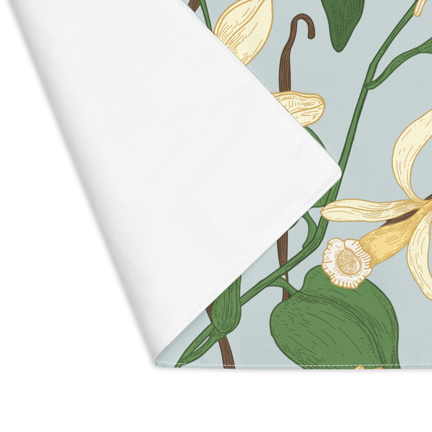 Vanilla Bean Placemat - 18" × 14" Cotton Twill - 1 count- Elegant Dining Decor, Spring Table Setting, Kitchen Accessories, Gift for Housewarming, Botanical Design