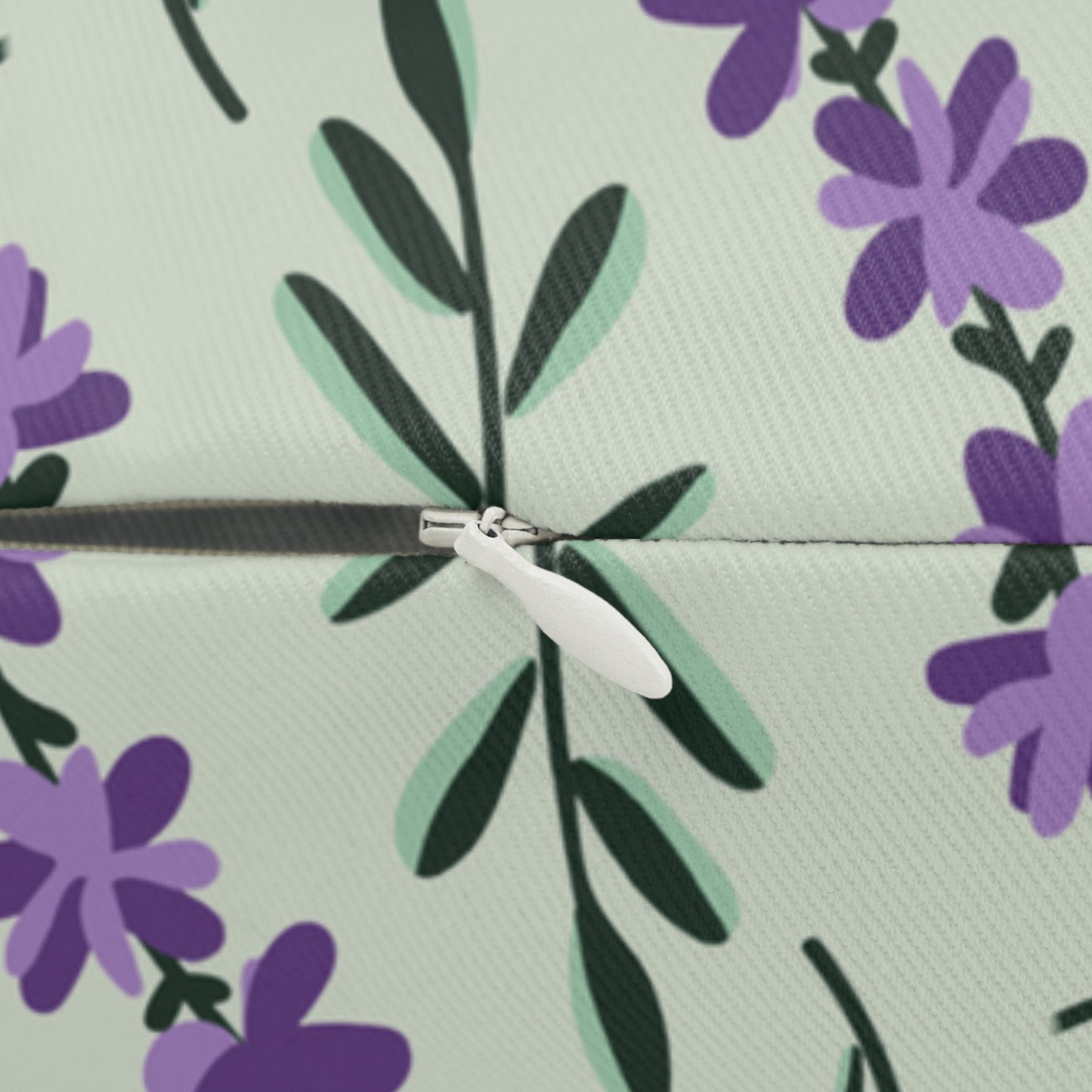 Lavender Sage Printed Lumbar Pillow with Insert (20" x 14") - Includes insert and zipper closure