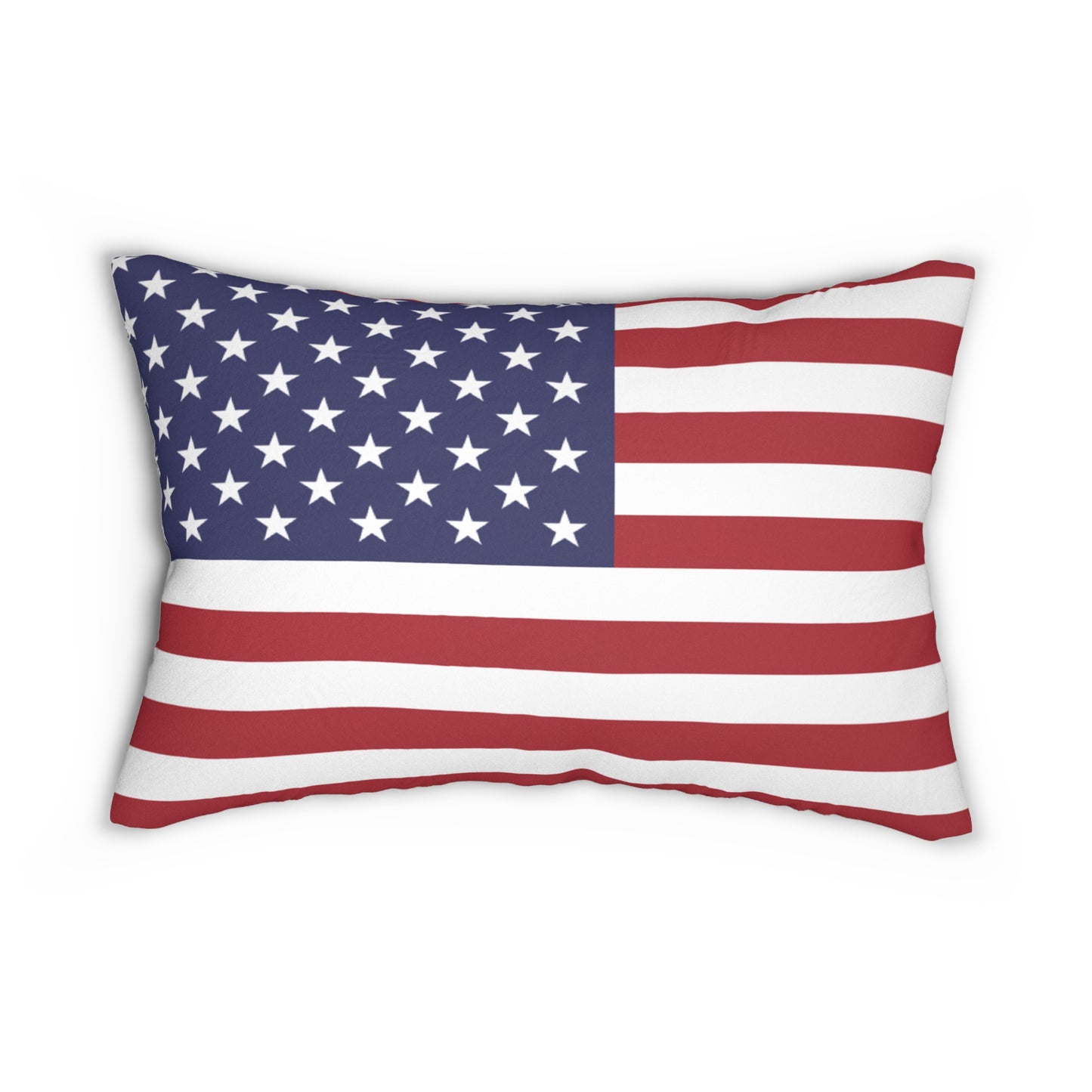 American Flag Lumbar Pillow - Cozy Living Room Decor, Decorative Throw Pillow, Independence Day Accent, Patriotic Home Accessory