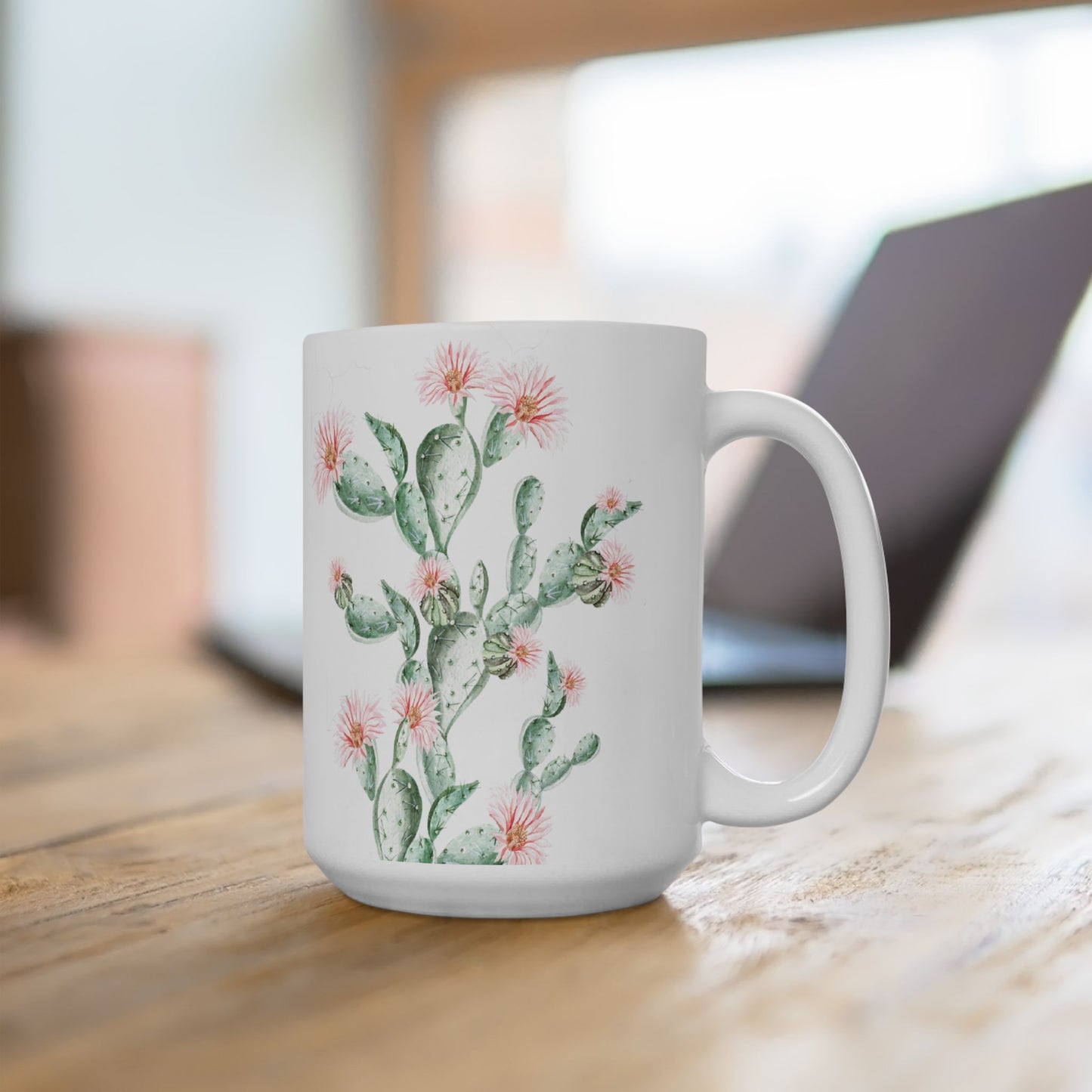 Cactus Flower Ceramic Mug - 11 oz. & 15 oz. options