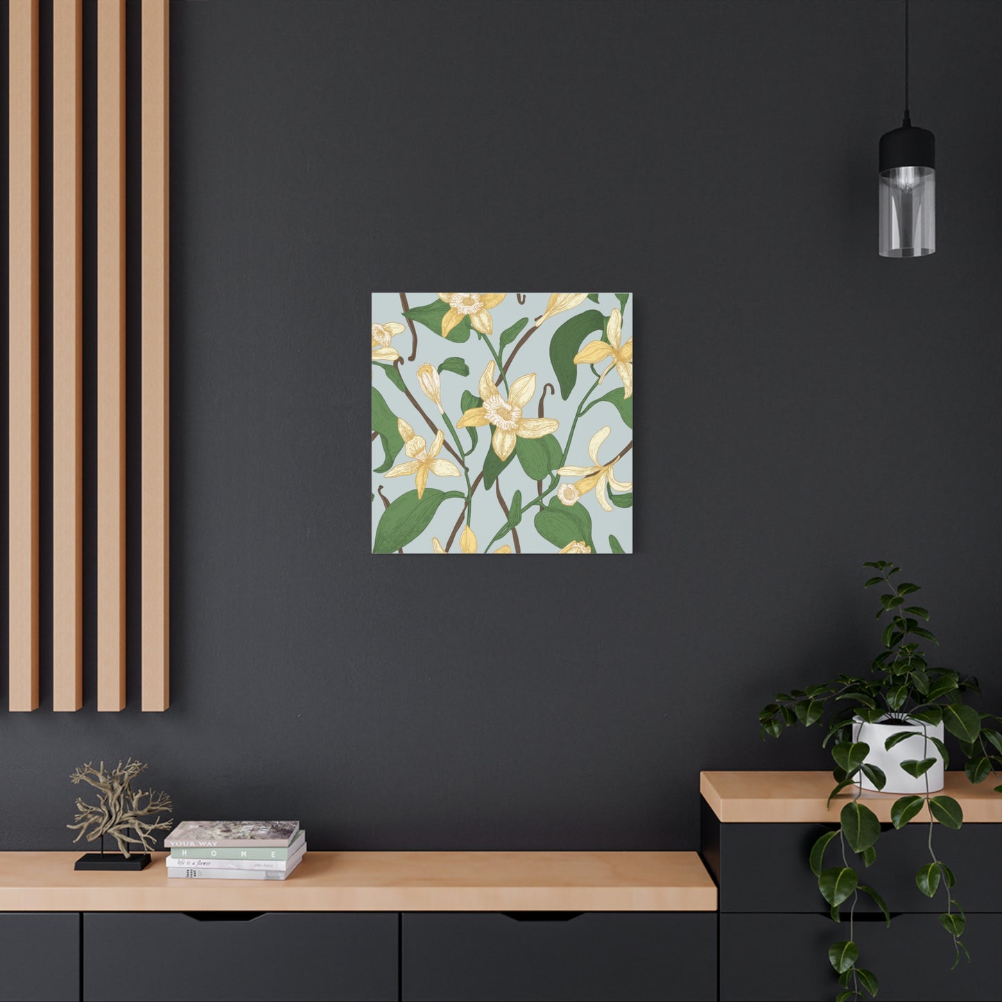 Vanilla Bean Canvas Art Print - Multiple Sizing Options - Vanilla Floral Canvas Wall Art, Botanical Home Decor, Spring Decoration, Gift for Her