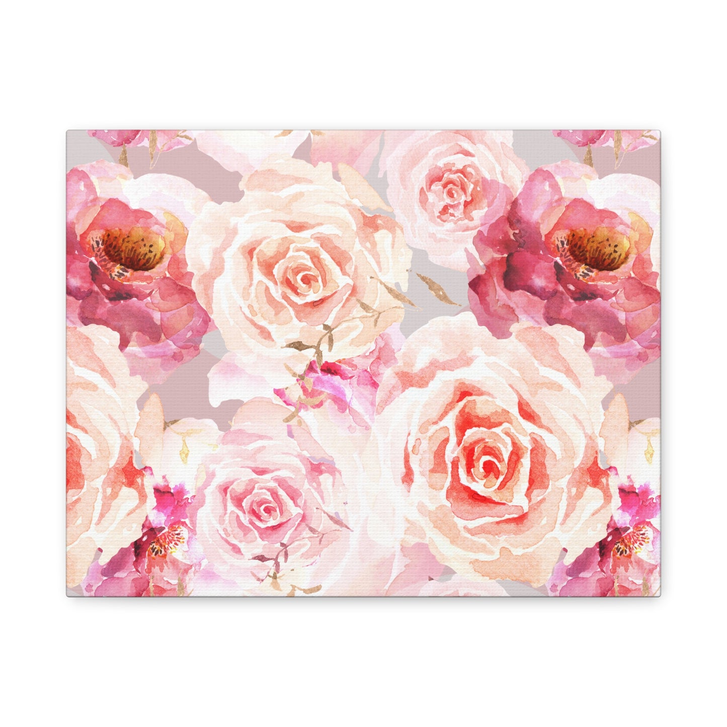 Bohemian Rose Canvas Wall Art Print - Multiple Sizing Options - Floral Canvas Wall Art, Beautiful Rose Blossom Decor, Home Decoration, Gift for Her, Wedding Present, Art for Living Room