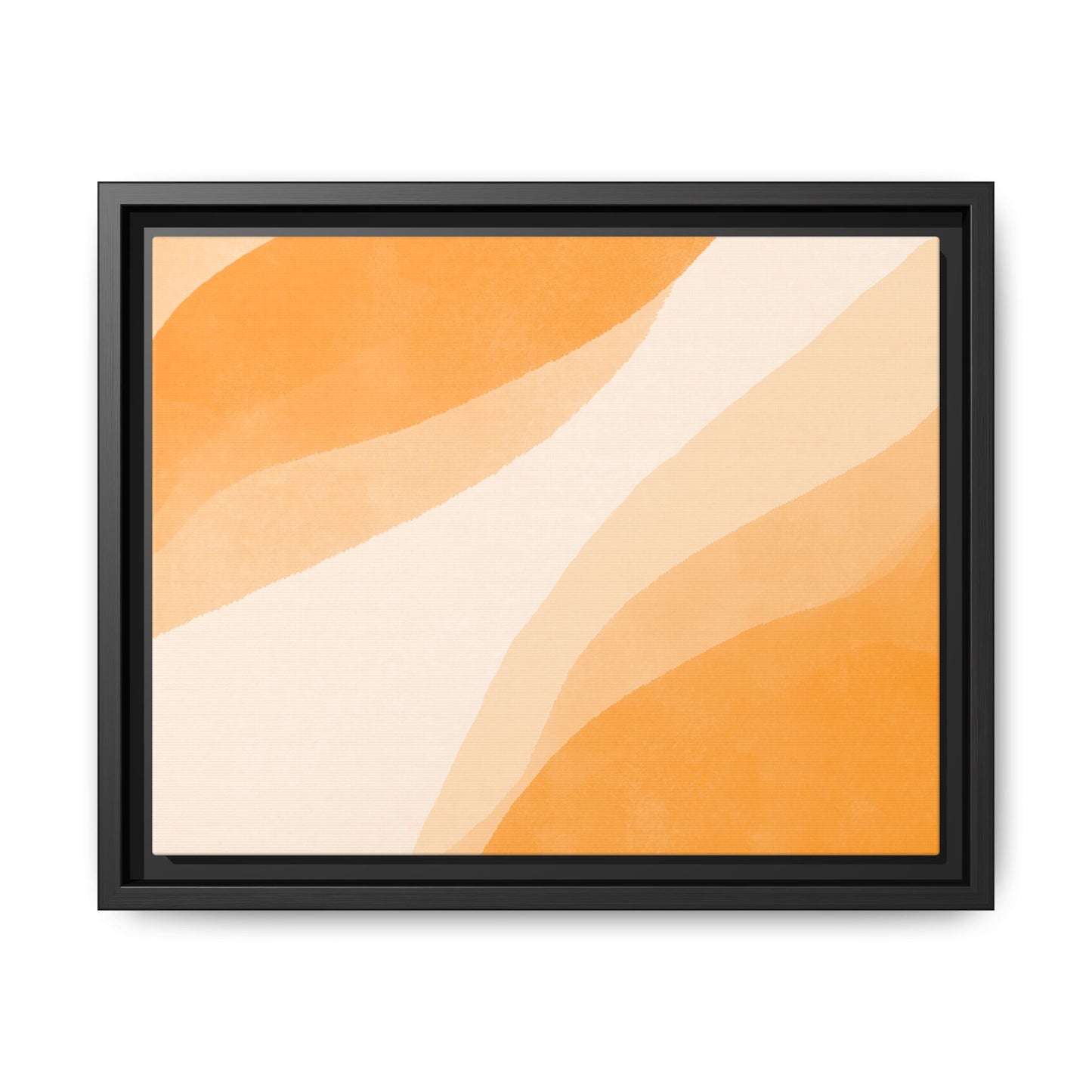 Orange Creamsicle Framed Matte Canvas Art - Multiple Frame Colors & Size Options