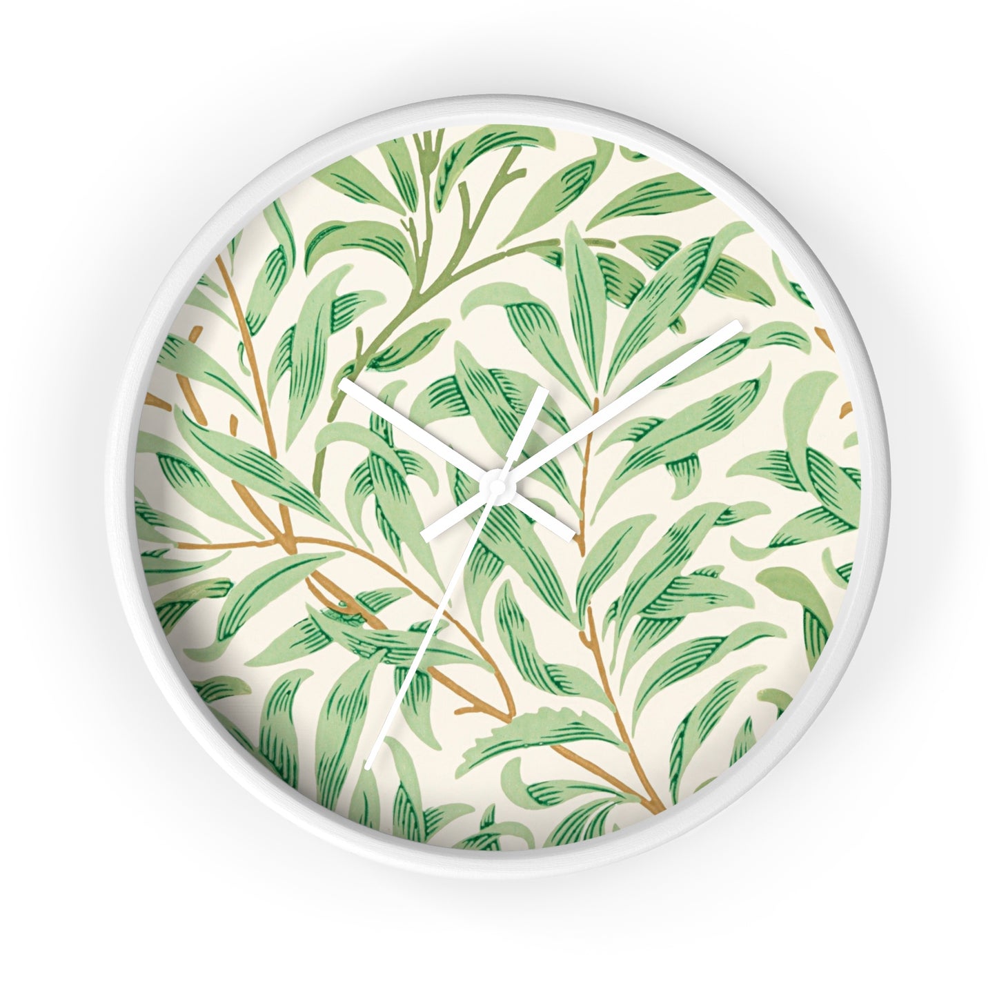 Willow Boughs Wall Clock - Select from Black, White or Natural Wood Frame