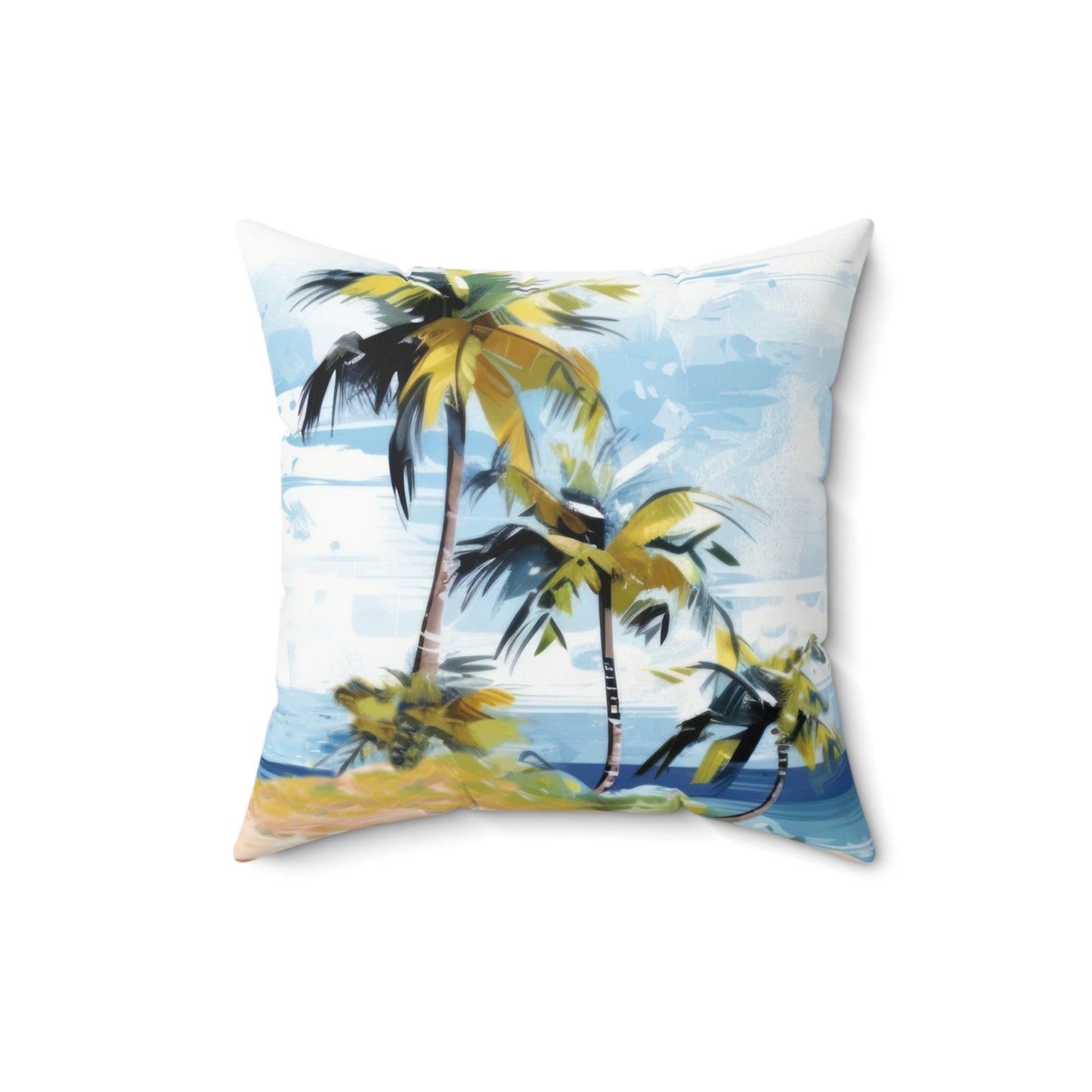 Tropical Retreat Printed Square Pillow Cover with Insert - Multiple Sizes (14"x14", 16"x16", 18"x18", 20"x20"), Includes insert and zipper closure