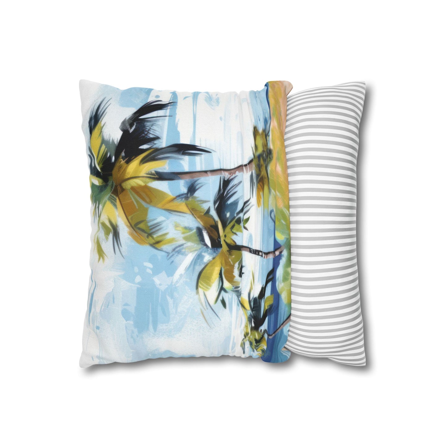 Tropical Retreat Printed Square Pillow Cover (no insert) - Multiple Sizes (14"x14", 16"x16", 18"x18", 20"x20"), Includes zipper closure