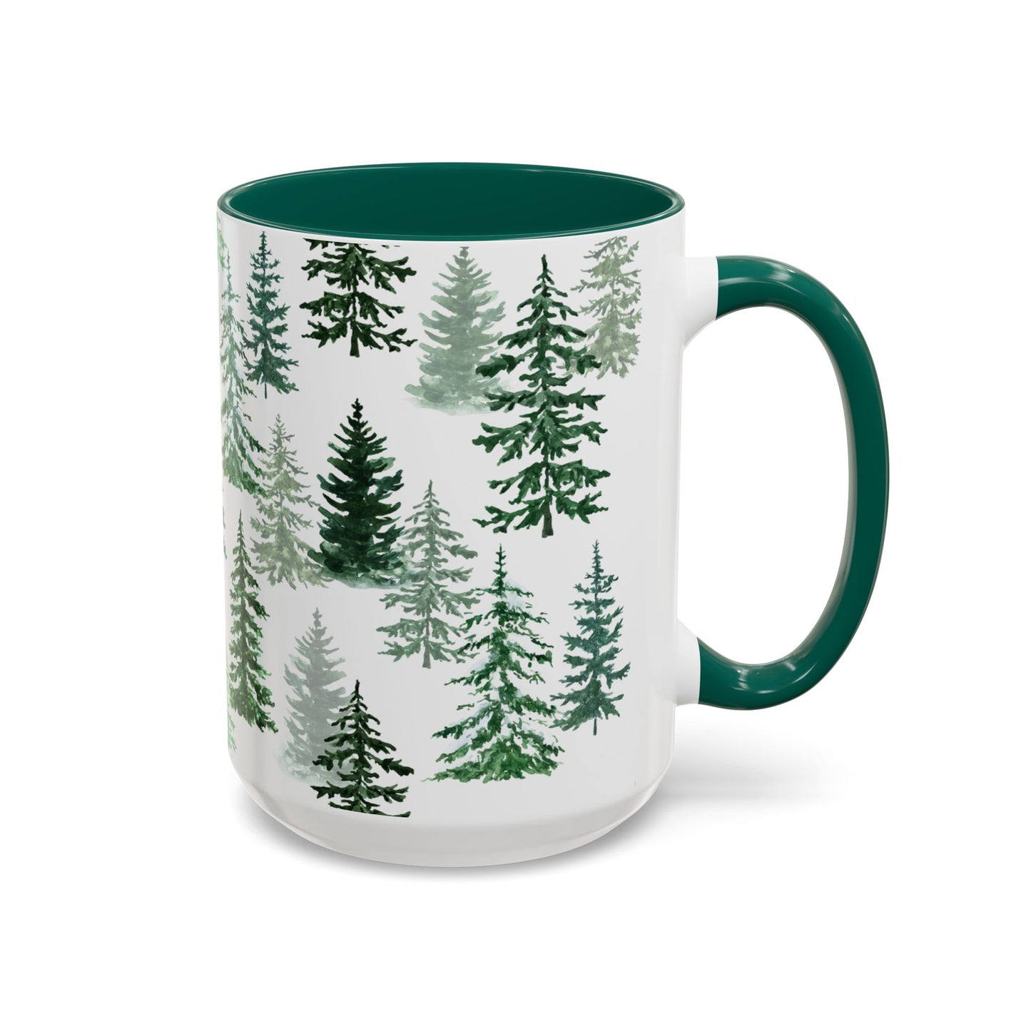 Fraser Fir Mug, 11 oz. & 15 oz. size options, Black or Green options - Christmas Mugs, Winter Coffee Mug, Christmas Coffee Cup Gift
