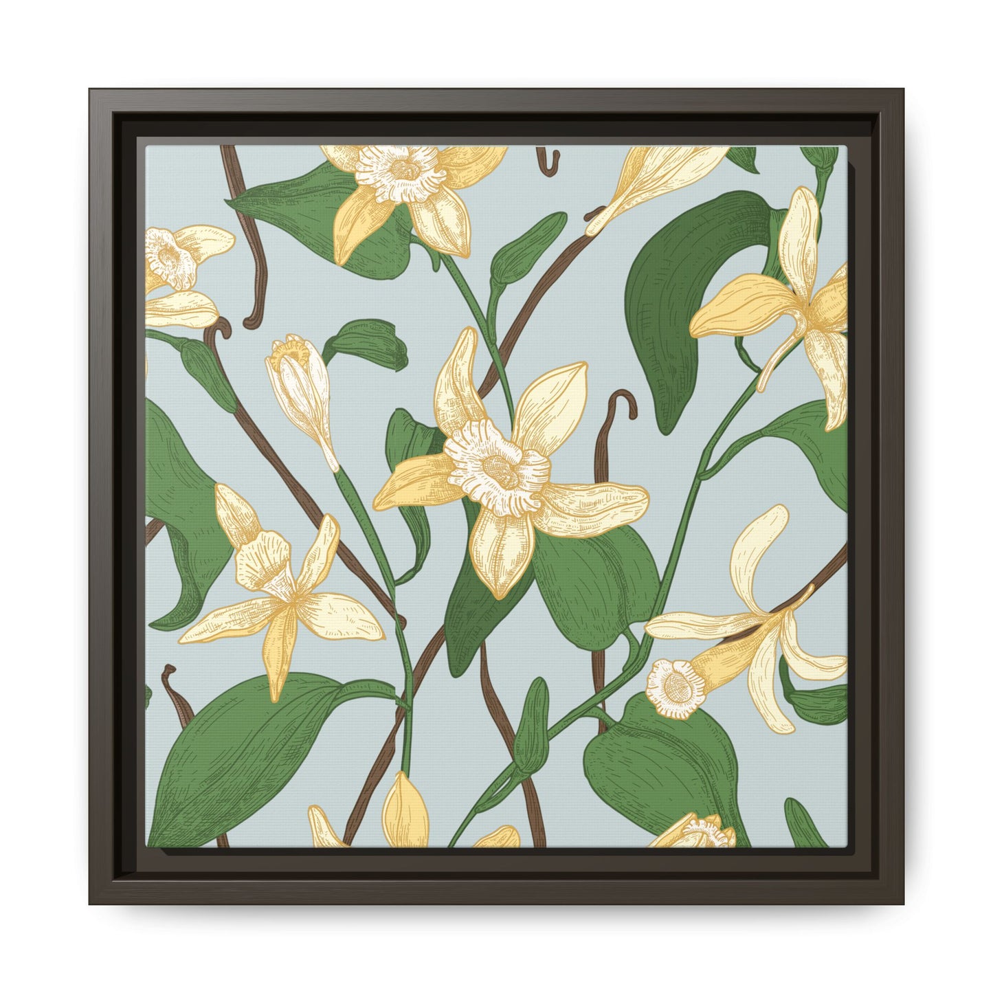 Vanilla Bean Framed Matte Canvas Art - Multiple Frame Colors & Size Options