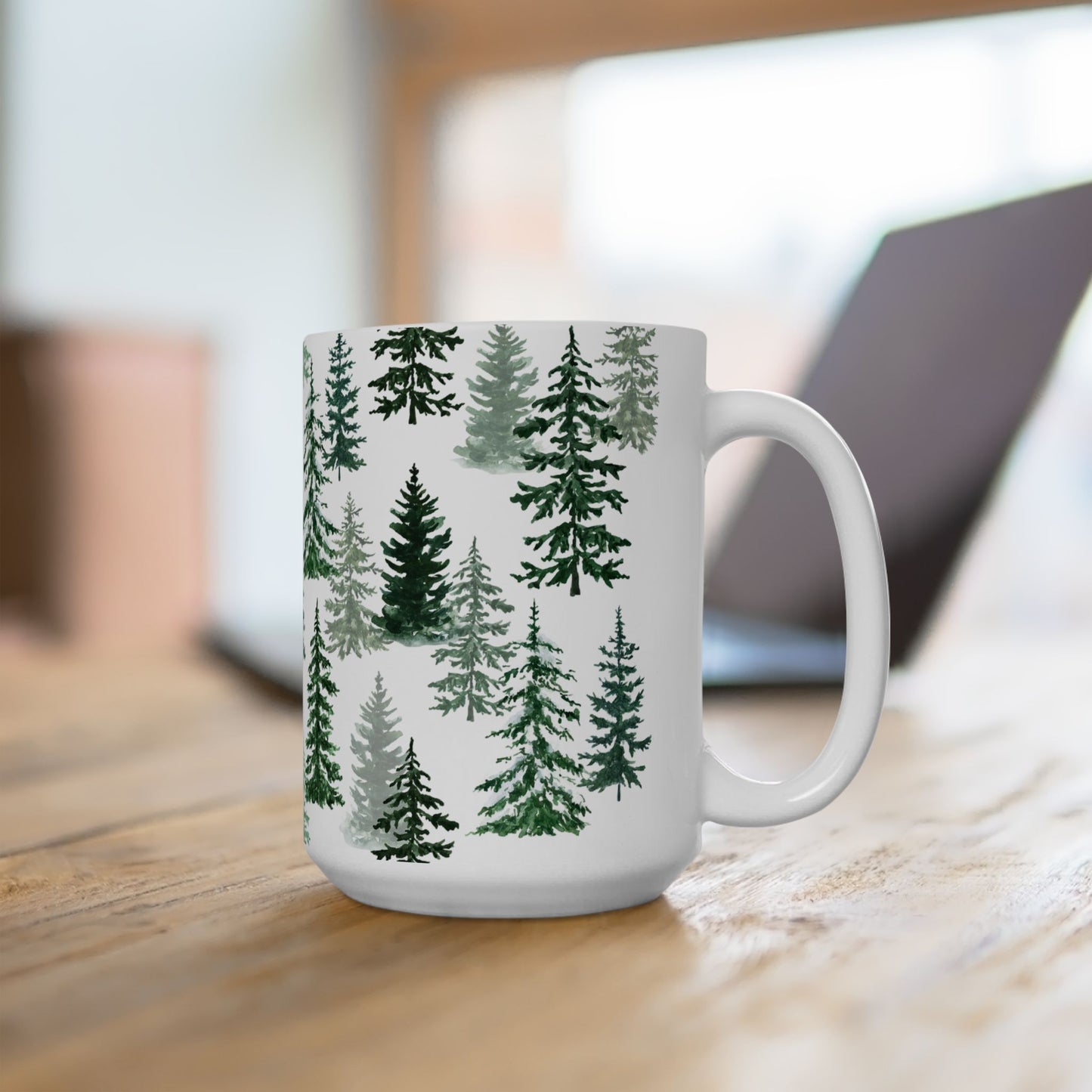 Fraser Fir Mug - 11 oz. & 15 oz. options, Christmas Mugs, Winter Coffee Mug, Christmas Coffee Cup Gift