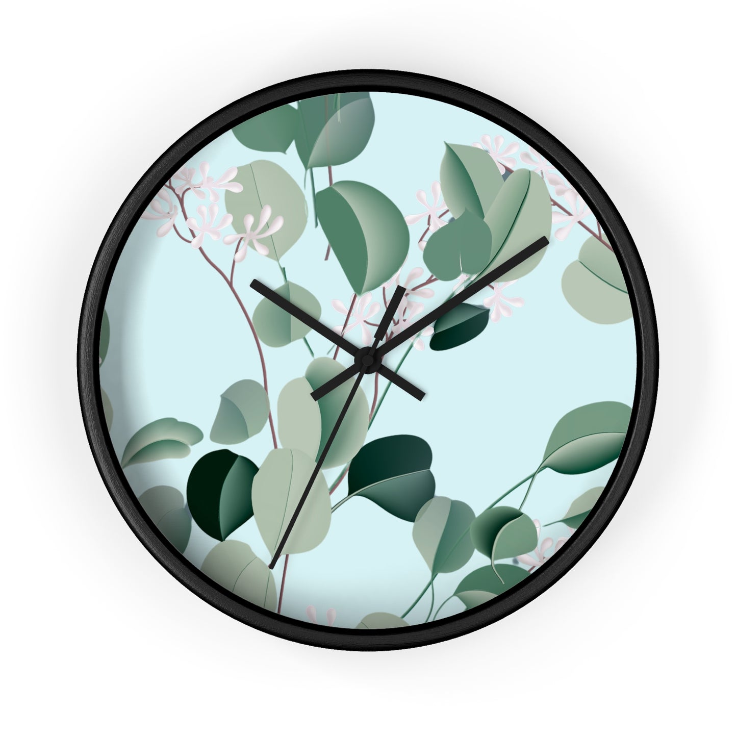 Spa Day Wall Clock - Select from Black, White or Natural Wood Color