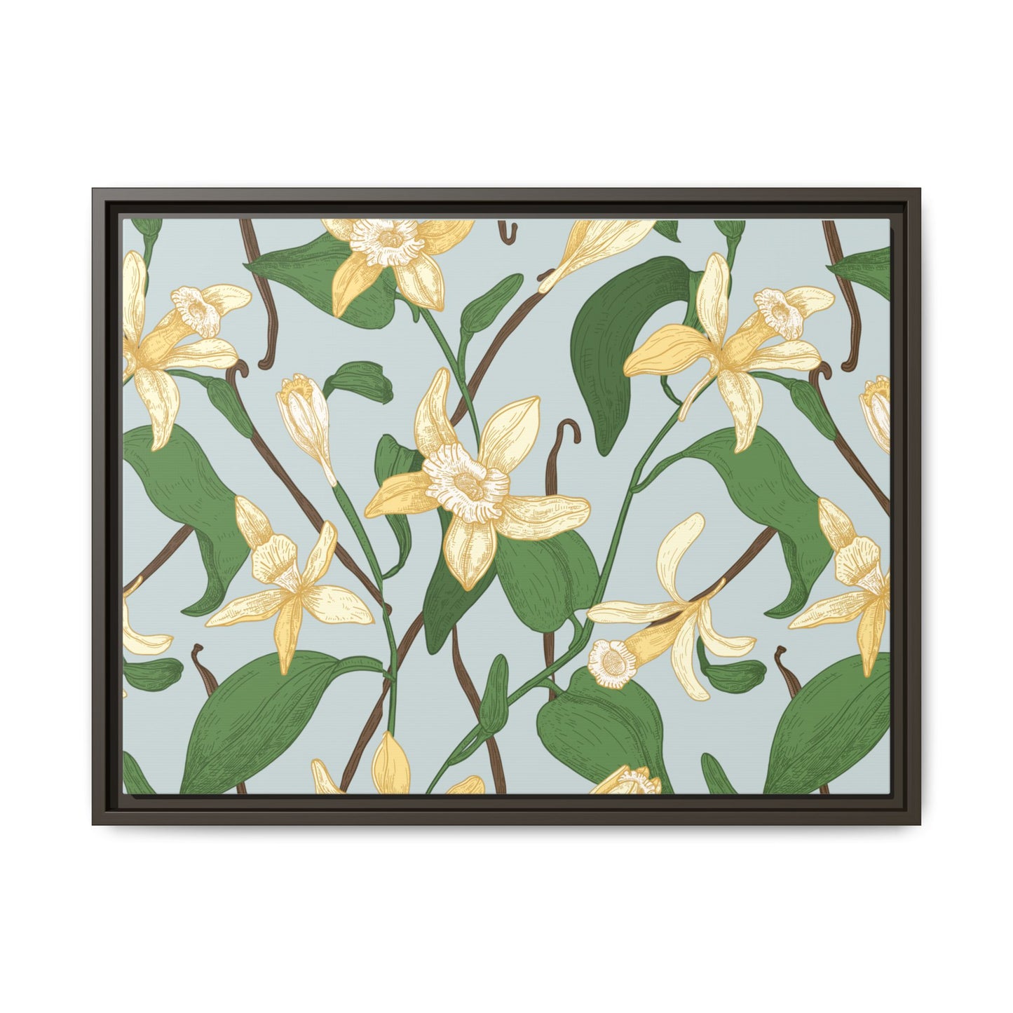 Vanilla Bean Framed Matte Canvas Art - Multiple Frame Colors & Size Options