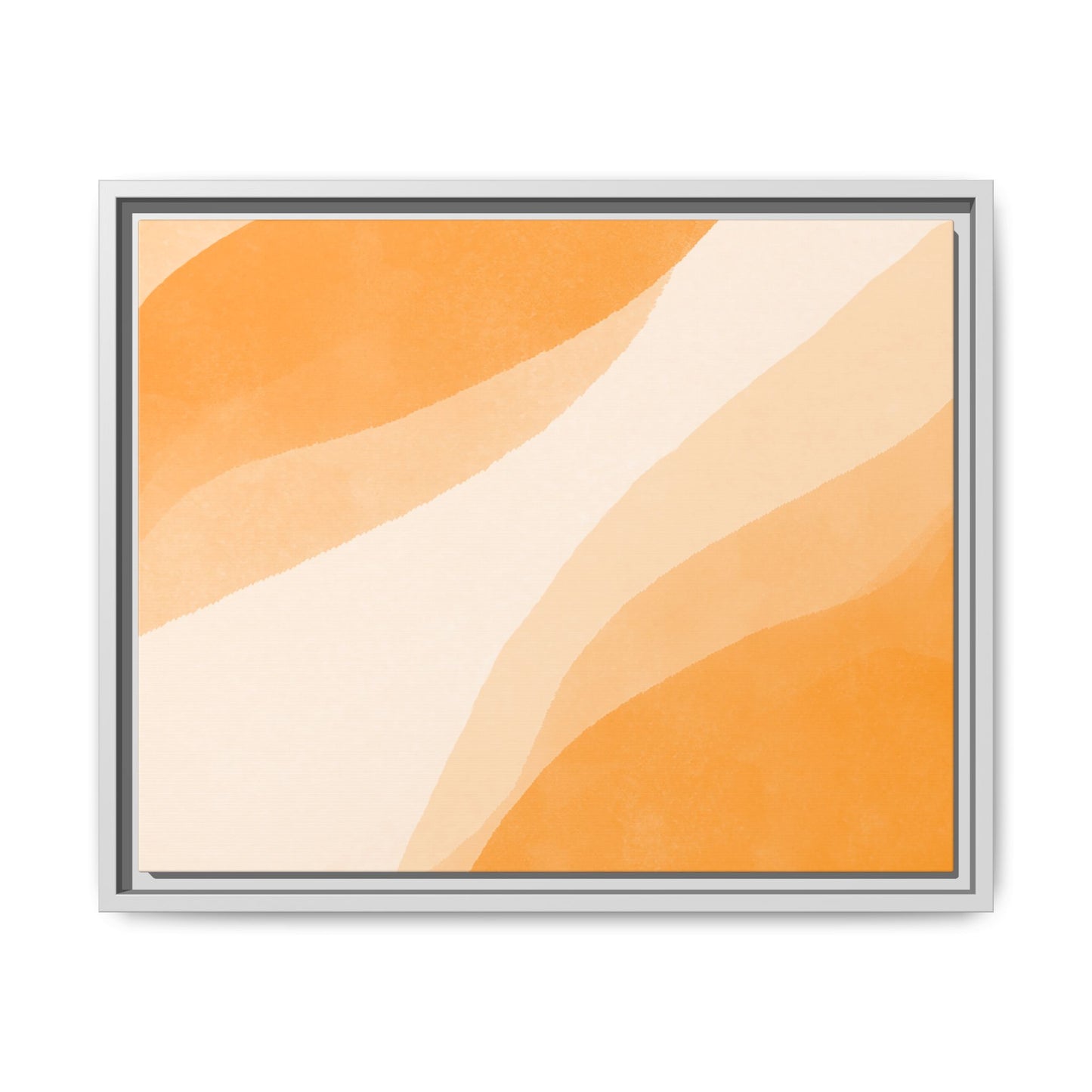 Orange Creamsicle Framed Matte Canvas Art - Multiple Frame Colors & Size Options