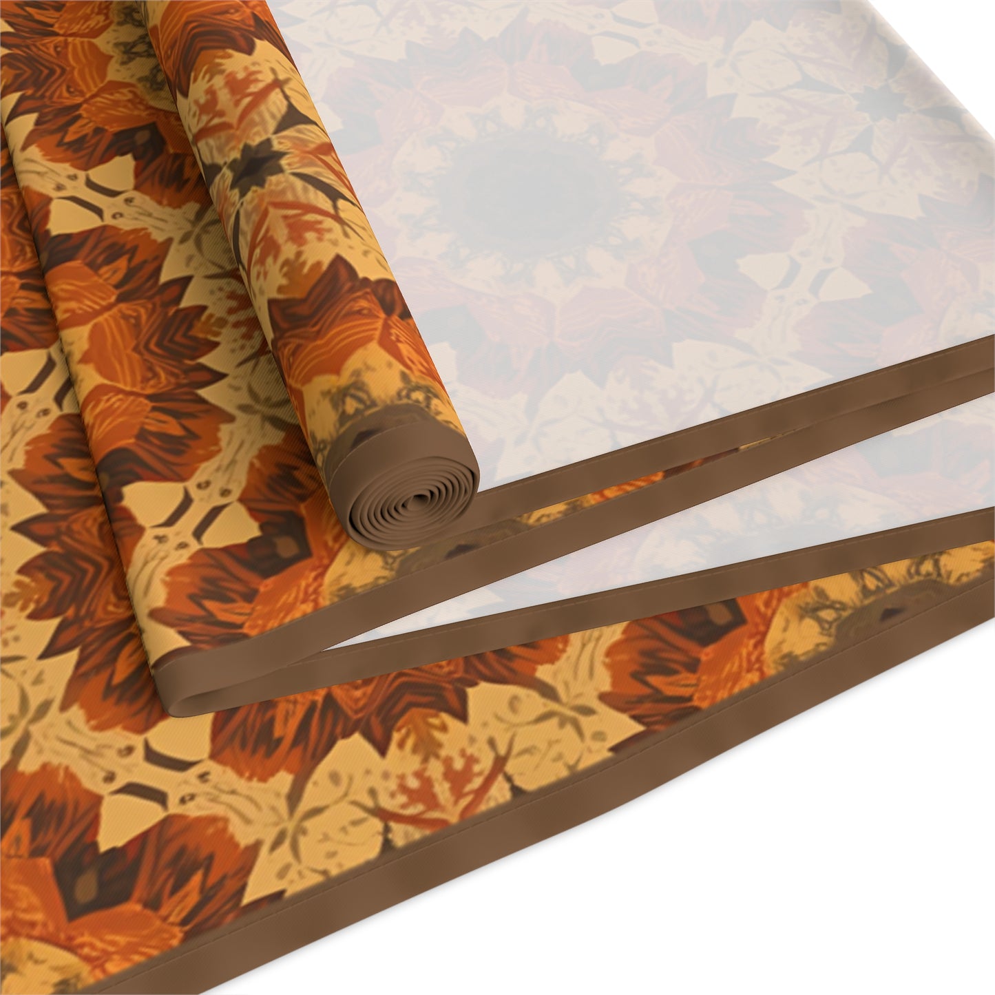 Groovy Fall Flowers Table Runner - 16" x 72" or 16" x 90" Sizes, Fall Table Home Decor, Retro Home Decor, Thanksgiving Table Runner, Fall Table Runner, Cotton Twill or Polyester material choices