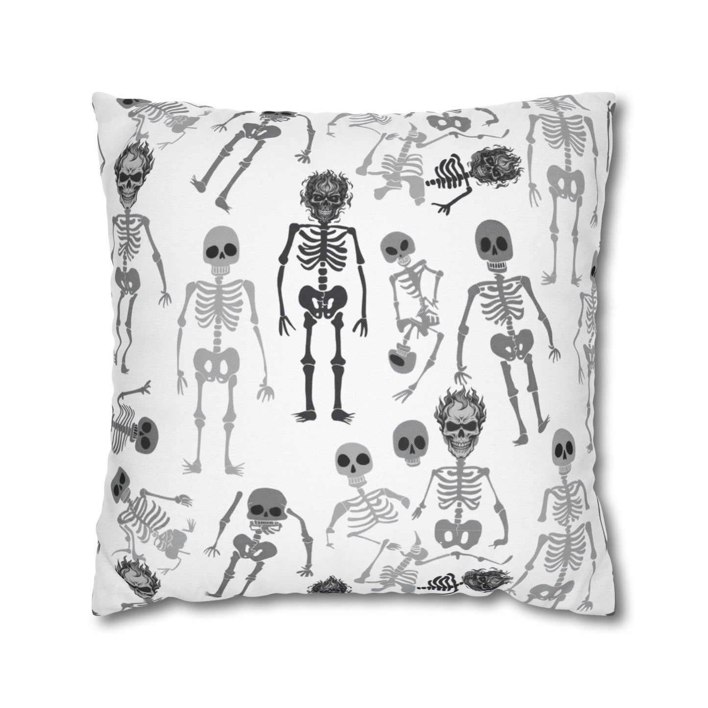 Skeletons Pillow Cover (no insert) - Multiple Sizes (14"x14", 16"x16", 18"x18", 20"x20") - Halloween Home Decor, Skeleton Throw Pillow, Halloween Throw Pillow Cover, Spooky Gift Idea, Unique Pillow Cover - Price for 1 pillow cover