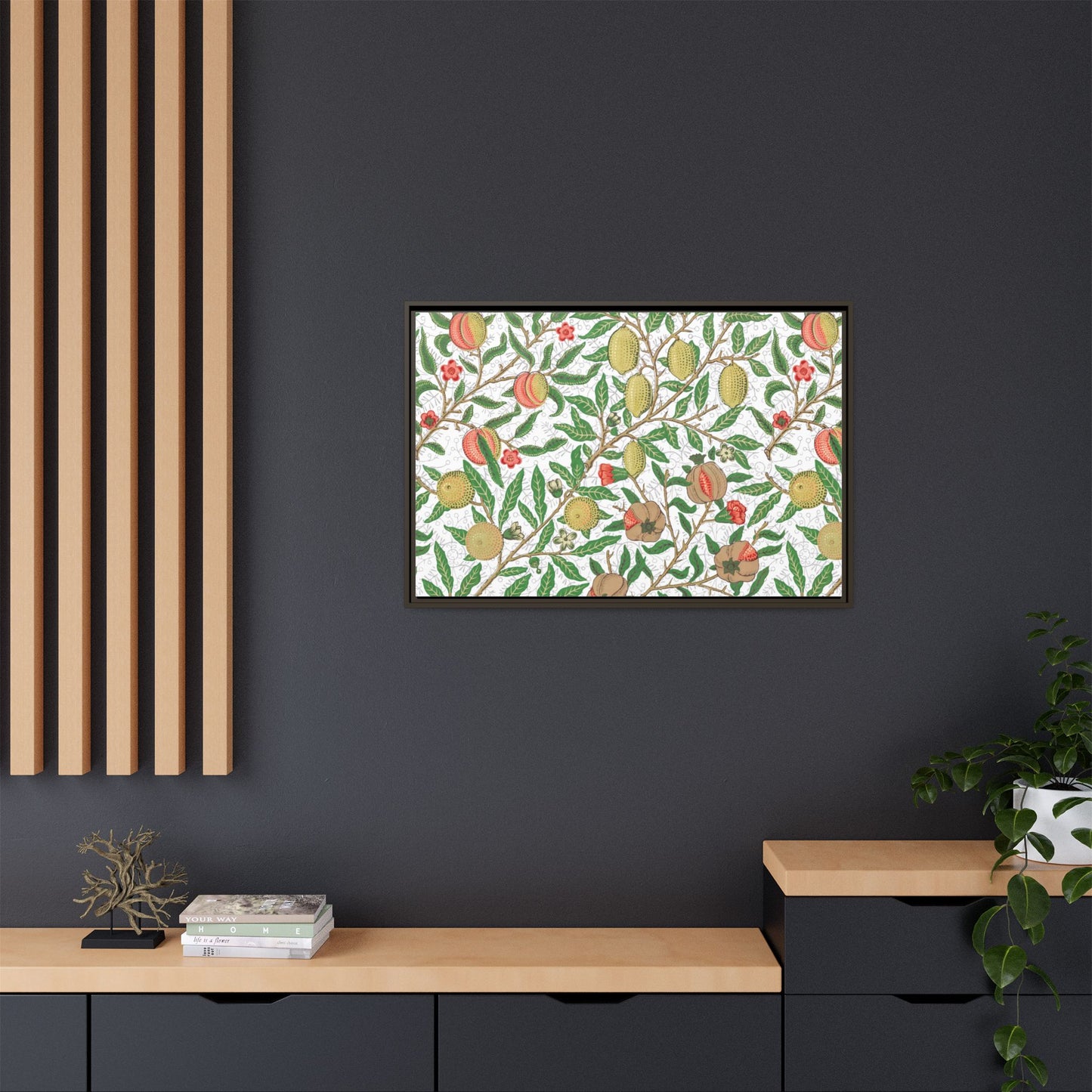 Lemon Verbena Framed Matte Canvas Art - Multiple Frame Colors & Size Options
