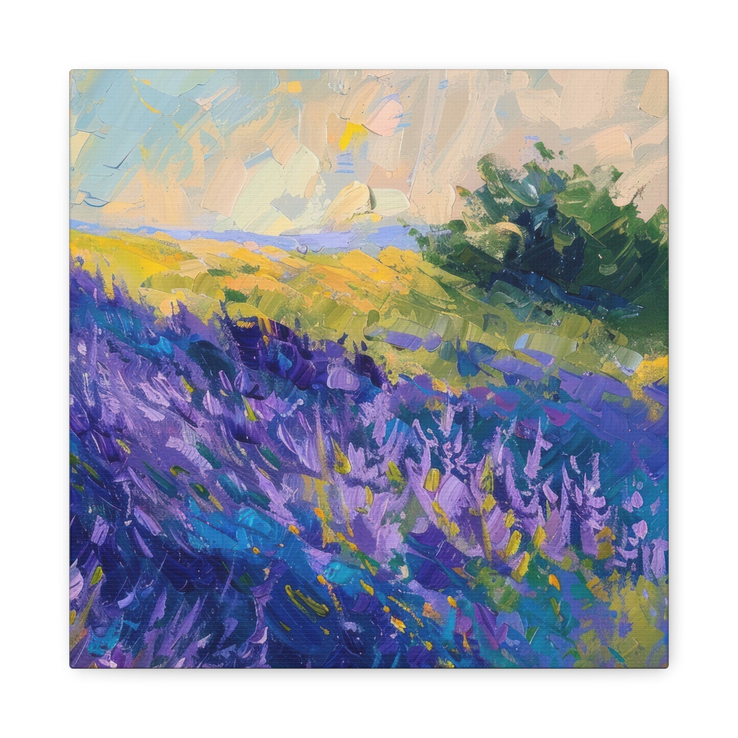 Lavender Fields Canvas Art Print - Multiple Sizing Options - Lavender Fields Canvas Wall Art, Home Gift, Nature Decor, Art for Her