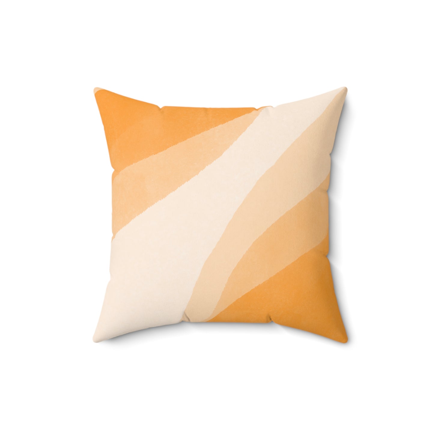 Orange Creamsicle Printed Square Pillow Cover with Insert - Multiple Sizes (14"x14", 16"x16", 18"x18", 20"x20"), Includes insert and zipper closure