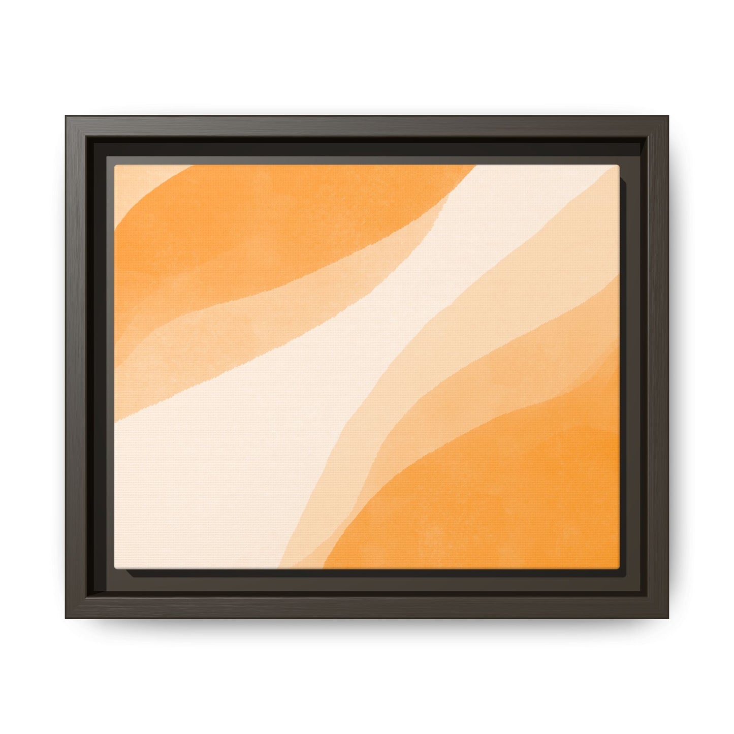 Orange Creamsicle Framed Matte Canvas Art - Multiple Frame Colors & Size Options