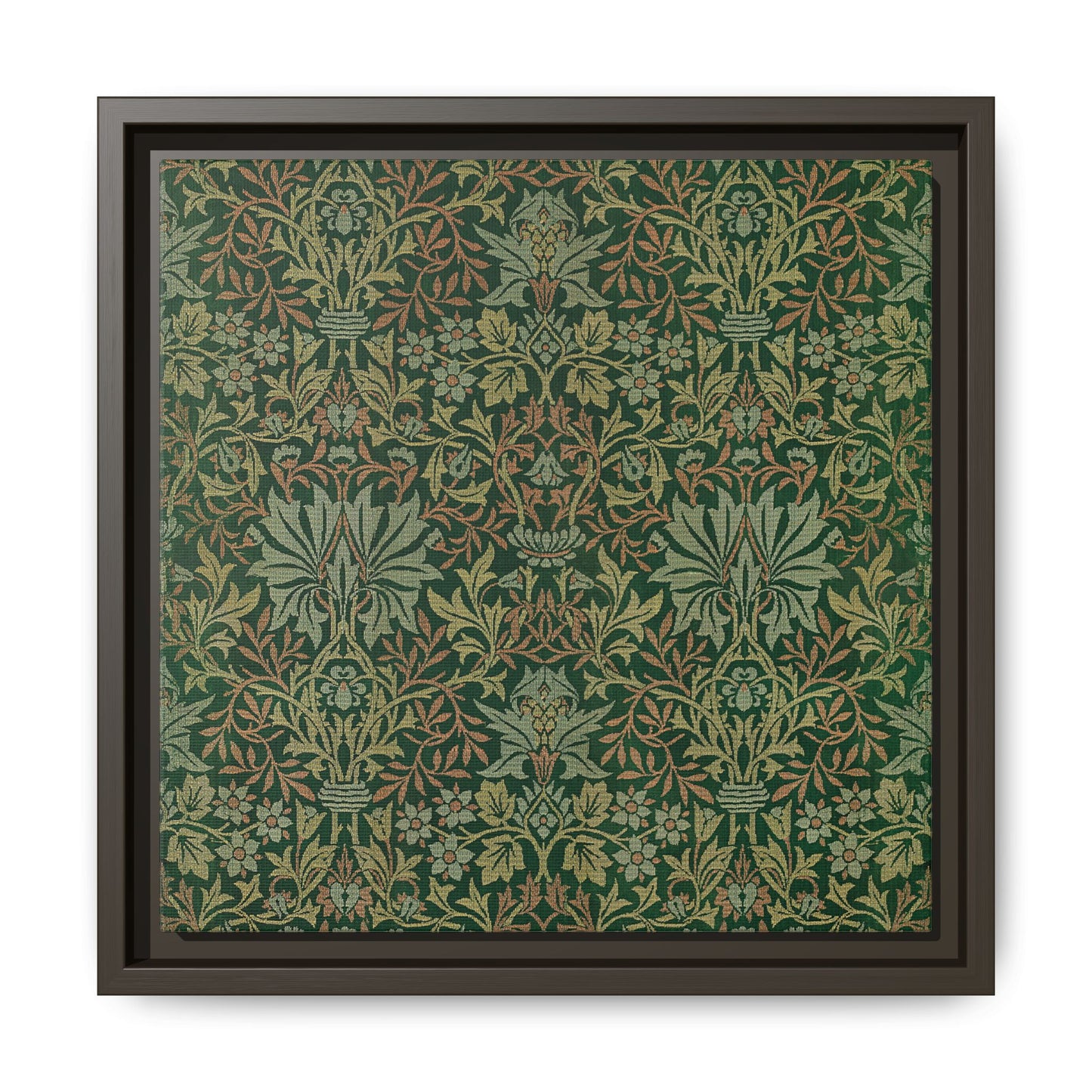 Flower Garden Framed Matte Canvas Art - Multiple Frame Colors & Size Options
