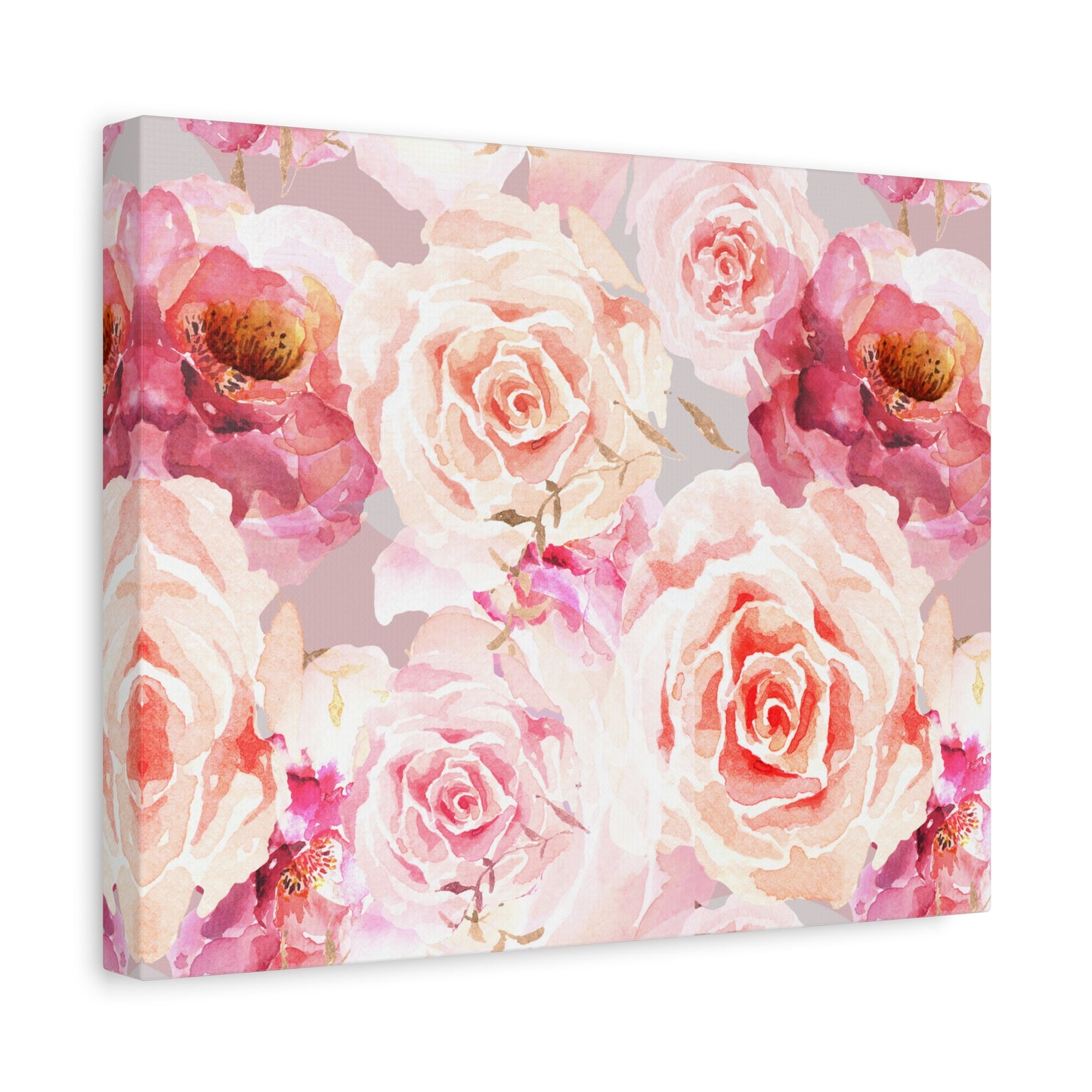 Bohemian Rose Canvas Wall Art Print - Multiple Sizing Options - Floral Canvas Wall Art, Beautiful Rose Blossom Decor, Home Decoration, Gift for Her, Wedding Present, Art for Living Room