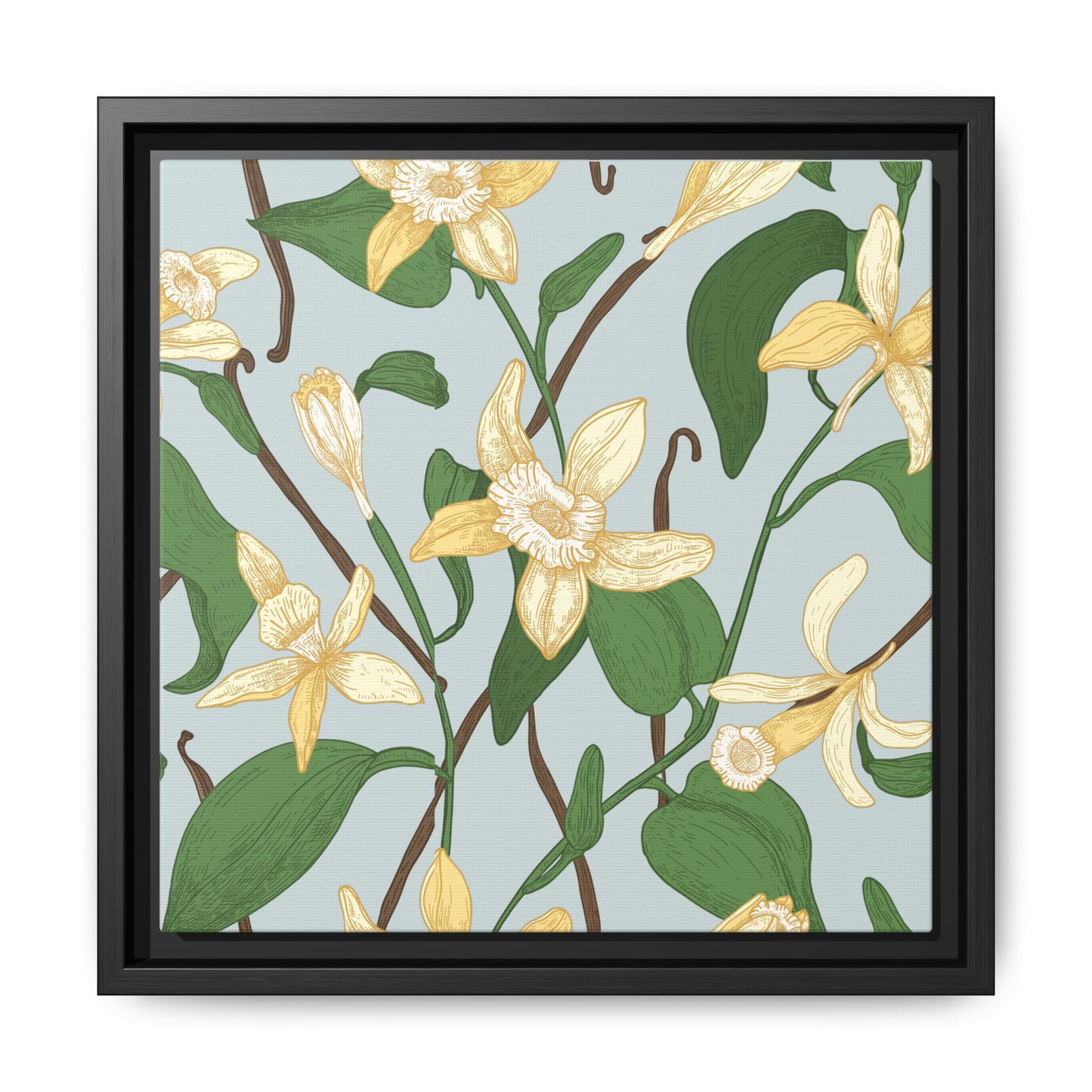 Vanilla Bean Framed Matte Canvas Art - Multiple Frame Colors & Size Options