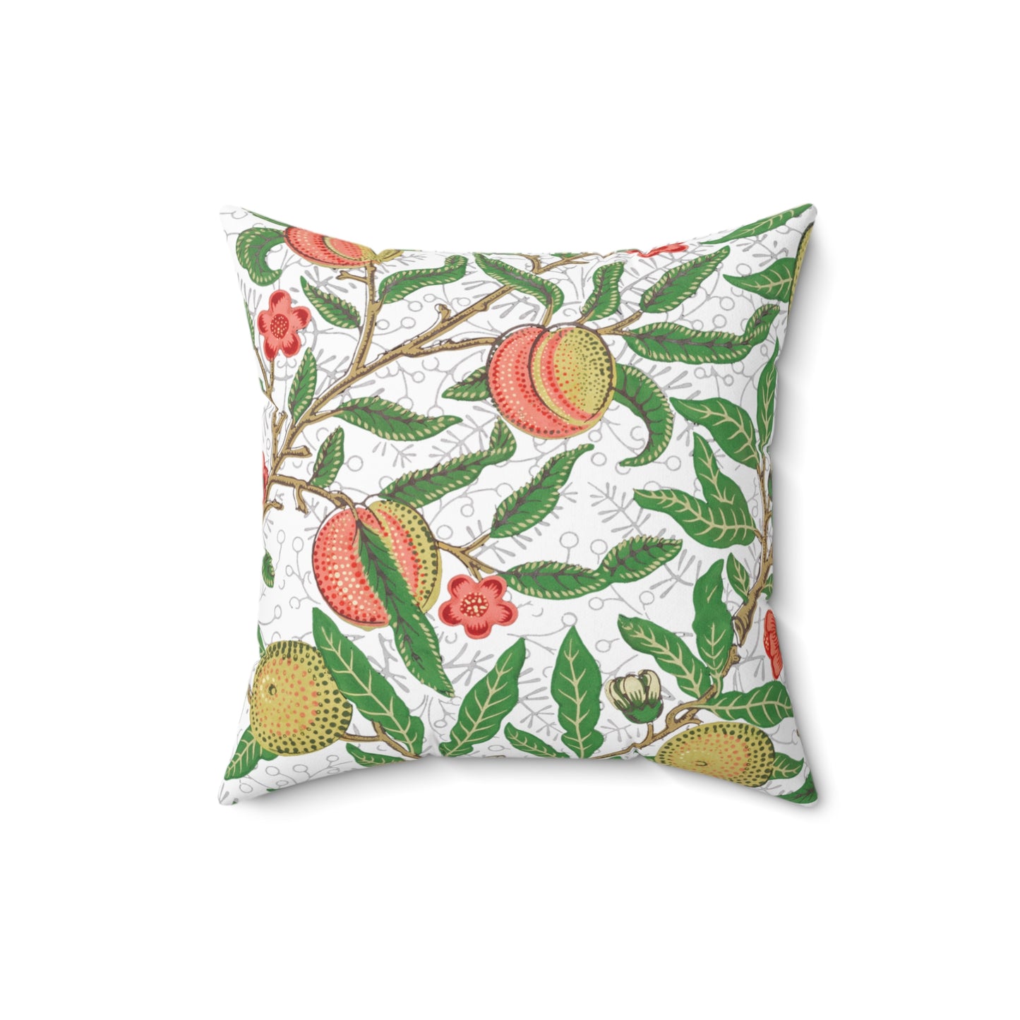 Lemon Verbena Printed Square Pillow Cover with Insert - Multiple Sizes (14"x14", 16"x16", 18"x18", 20"x20"), Includes insert and zipper closure