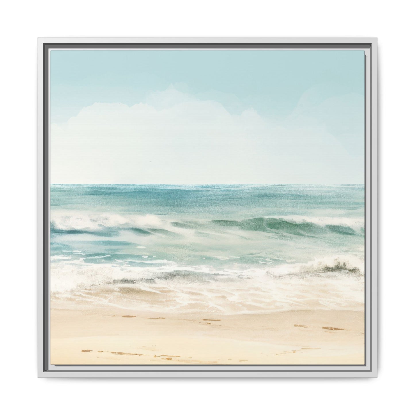 Ocean Breeze Framed Matte Canvas Art - Multiple Frame Color & Size Options