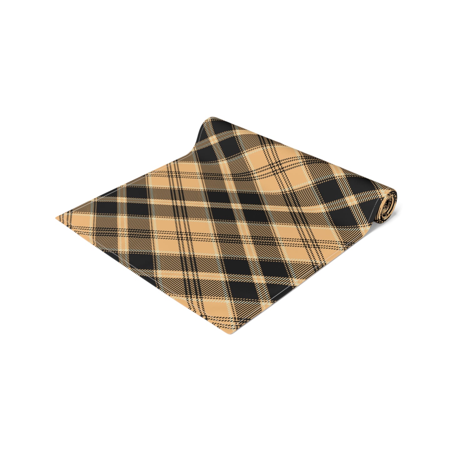 Halloween Plaid Table Runner 16" x 72" or 16" x 90" Sizes - Halloween Dining Decor, Holiday Table Decor, Fall Autumn Table Runner, Halloween Table Runner - Cotton Twill or Polyester choices