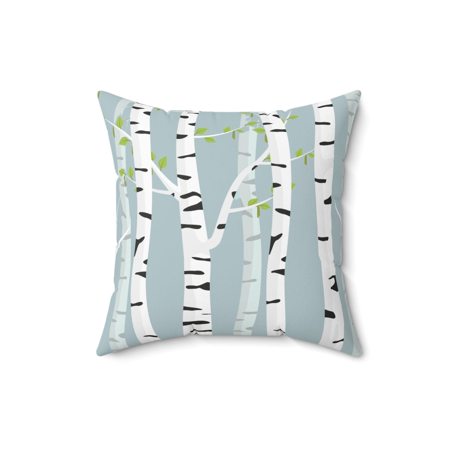 White Birch Printed Square Pillow Cover with Insert - Multiple Sizes (14"x14", 16"x16", 18"x18", 20"x20"), Includes insert and zipper closure