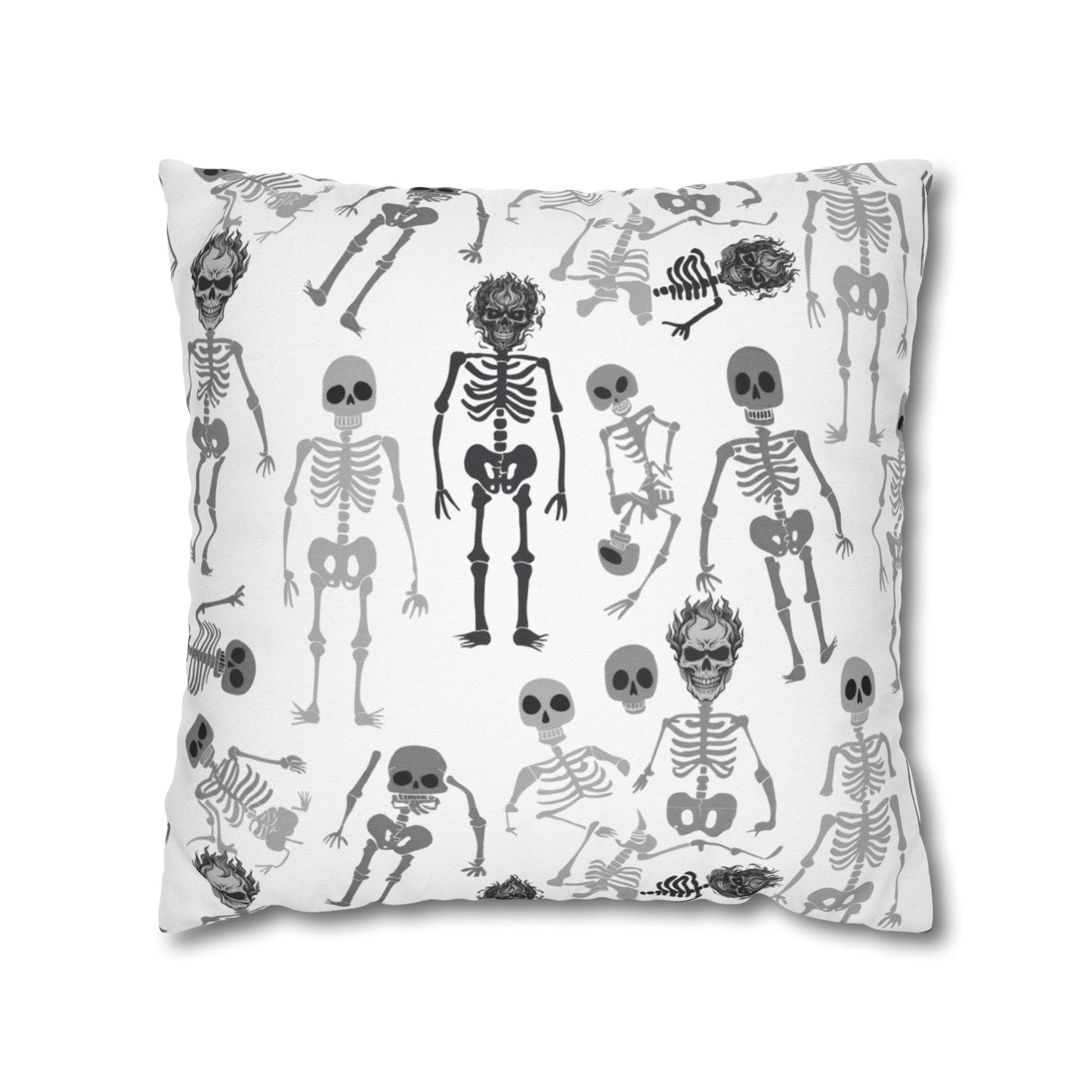 Skeletons Pillow Cover (no insert) - Multiple Sizes (14"x14", 16"x16", 18"x18", 20"x20") - Halloween Home Decor, Skeleton Throw Pillow, Halloween Throw Pillow Cover, Spooky Gift Idea, Unique Pillow Cover - Price for 1 pillow cover