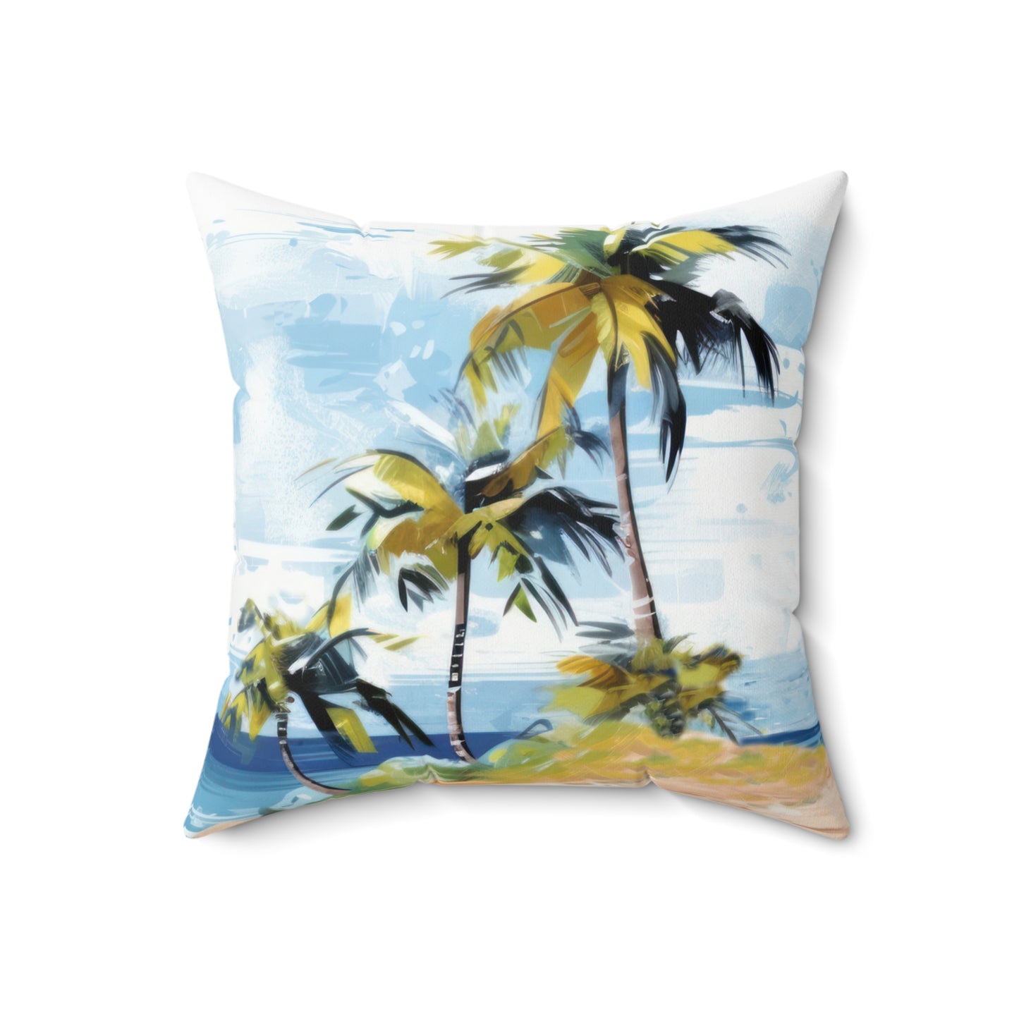 Tropical Retreat Printed Square Pillow Cover with Insert - Multiple Sizes (14"x14", 16"x16", 18"x18", 20"x20"), Includes insert and zipper closure