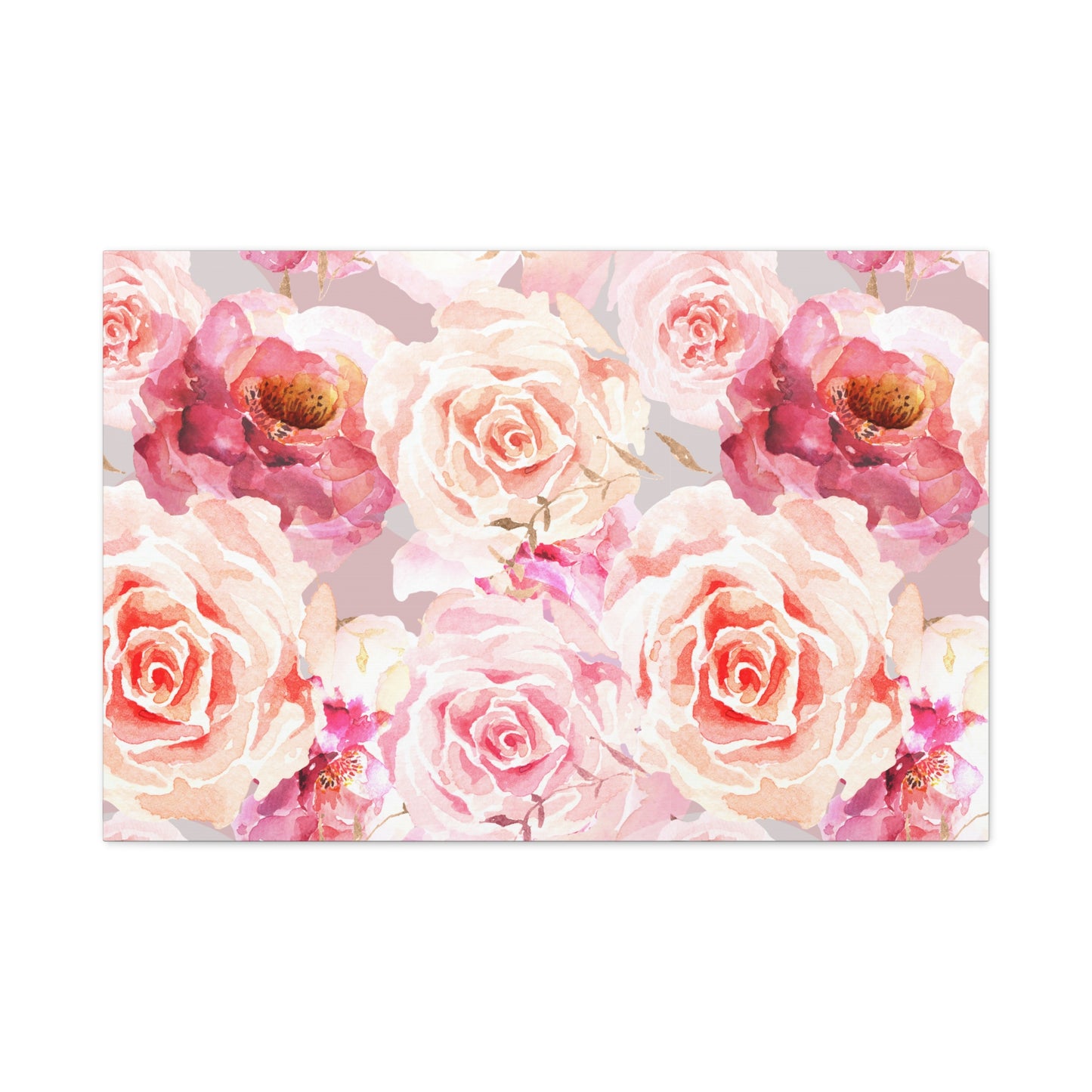 Bohemian Rose Canvas Wall Art Print - Multiple Sizing Options - Floral Canvas Wall Art, Beautiful Rose Blossom Decor, Home Decoration, Gift for Her, Wedding Present, Art for Living Room