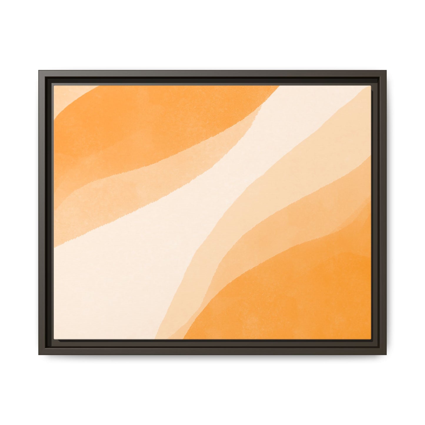 Orange Creamsicle Framed Matte Canvas Art - Multiple Frame Colors & Size Options