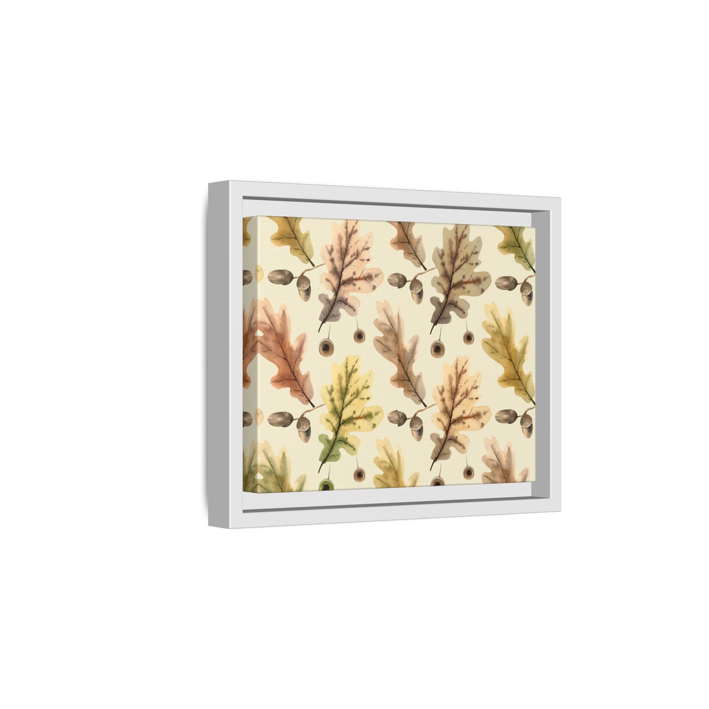 Oak Leaves Framed Matte Canvas Art - Multiple Frame Colors & Size Options