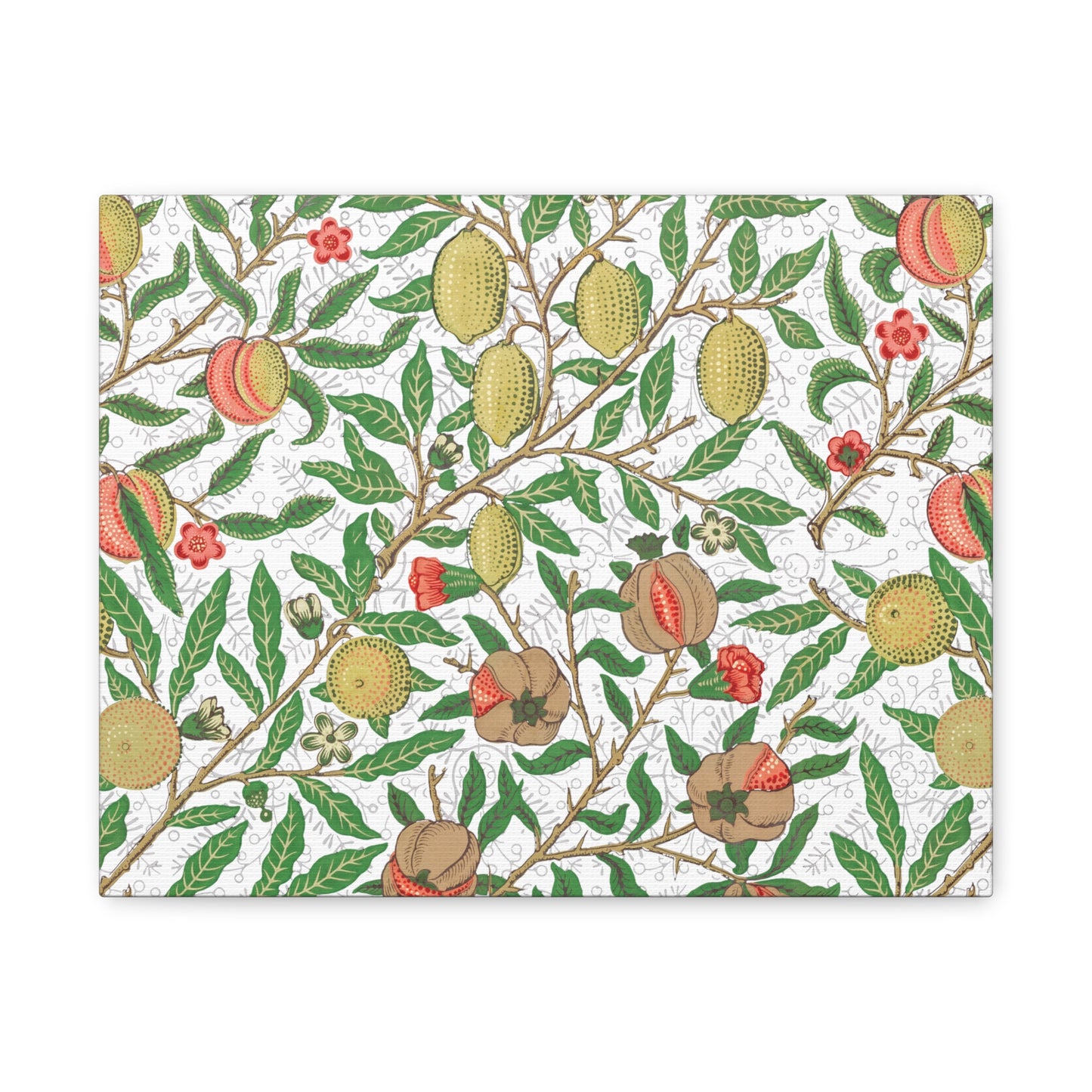Lemon Verbena Canvas Art Print - Multiple Sizing Options - Stretched Canvas Wall Art, Botanical Wall Decor, Nature Art Print, Flower & Fruit Design, Fruit Illustration by Morris