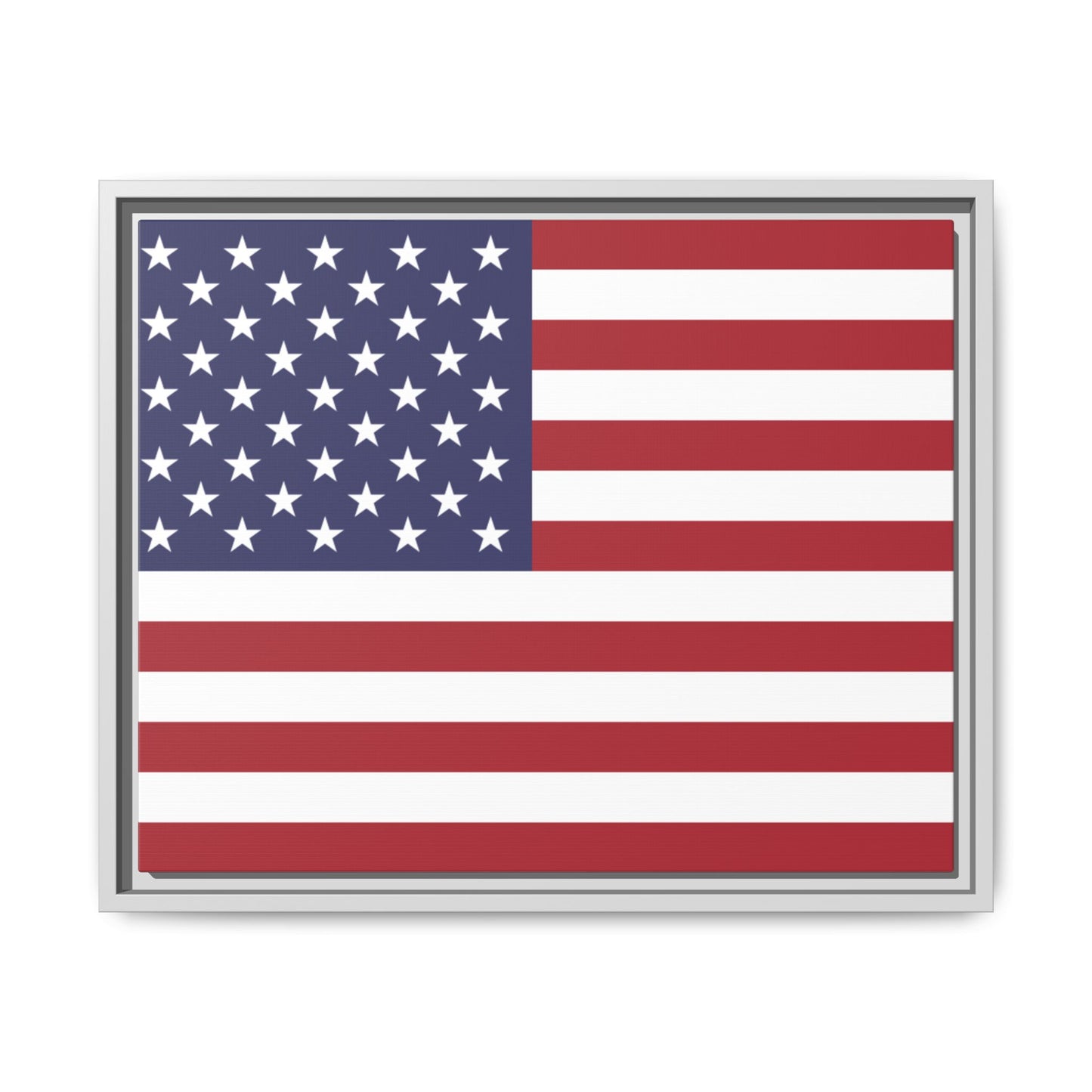 American Flag Framed Canvas Wall Art, Multiple Sizing Options with 1.25" depth - Patriotic Home Decor, USA Flag Artwork, Independence Day Decoration, Gift for Veterans