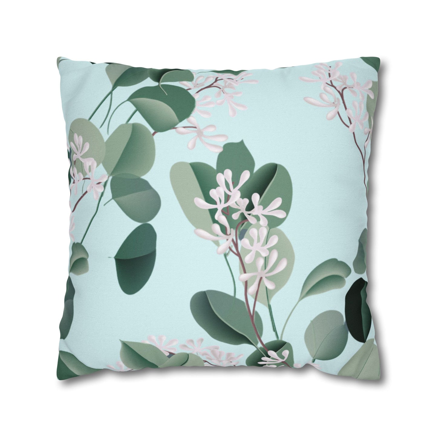 Spa Day Printed Square Pillow Cover (no insert) - Multiple Sizes (14"x14", 16"x16", 18"x18", 20"x20"), Includes zipper closure