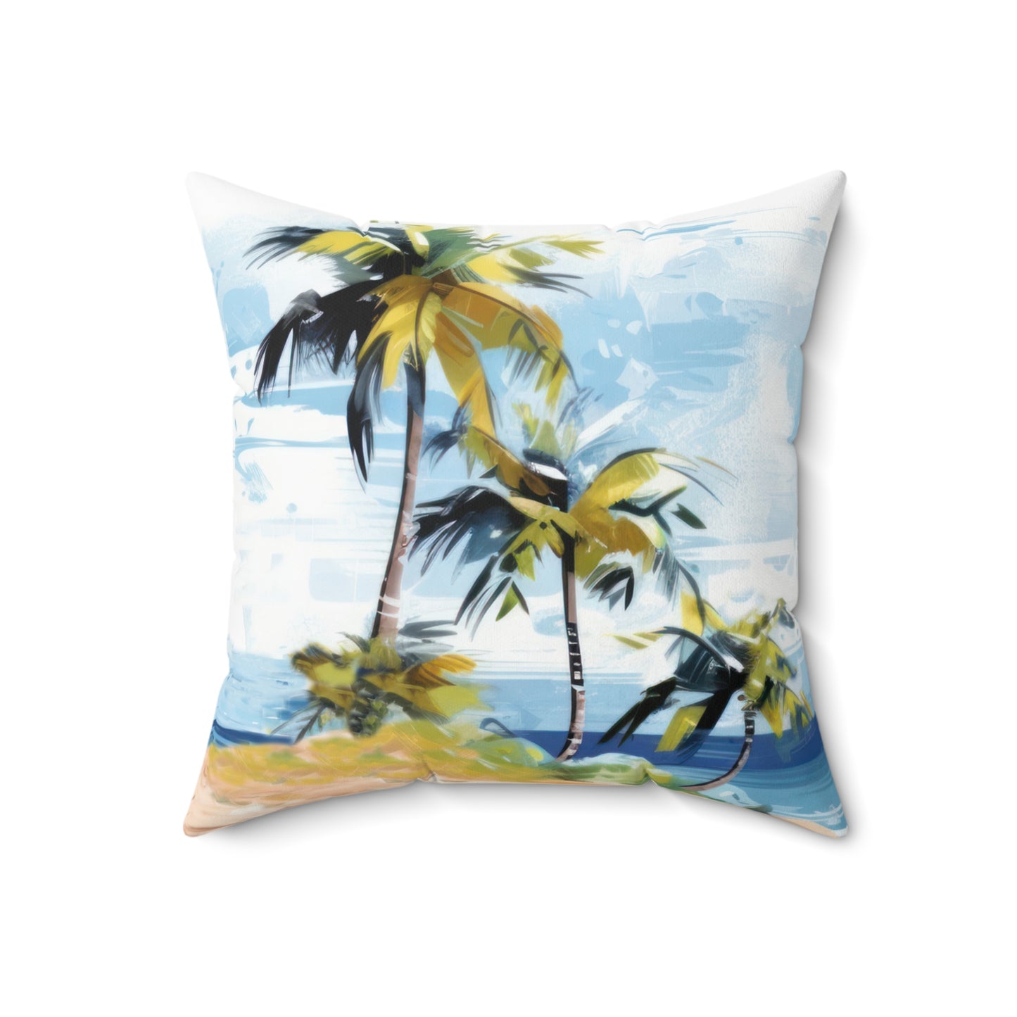 Tropical Retreat Printed Square Pillow Cover with Insert - Multiple Sizes (14"x14", 16"x16", 18"x18", 20"x20"), Includes insert and zipper closure