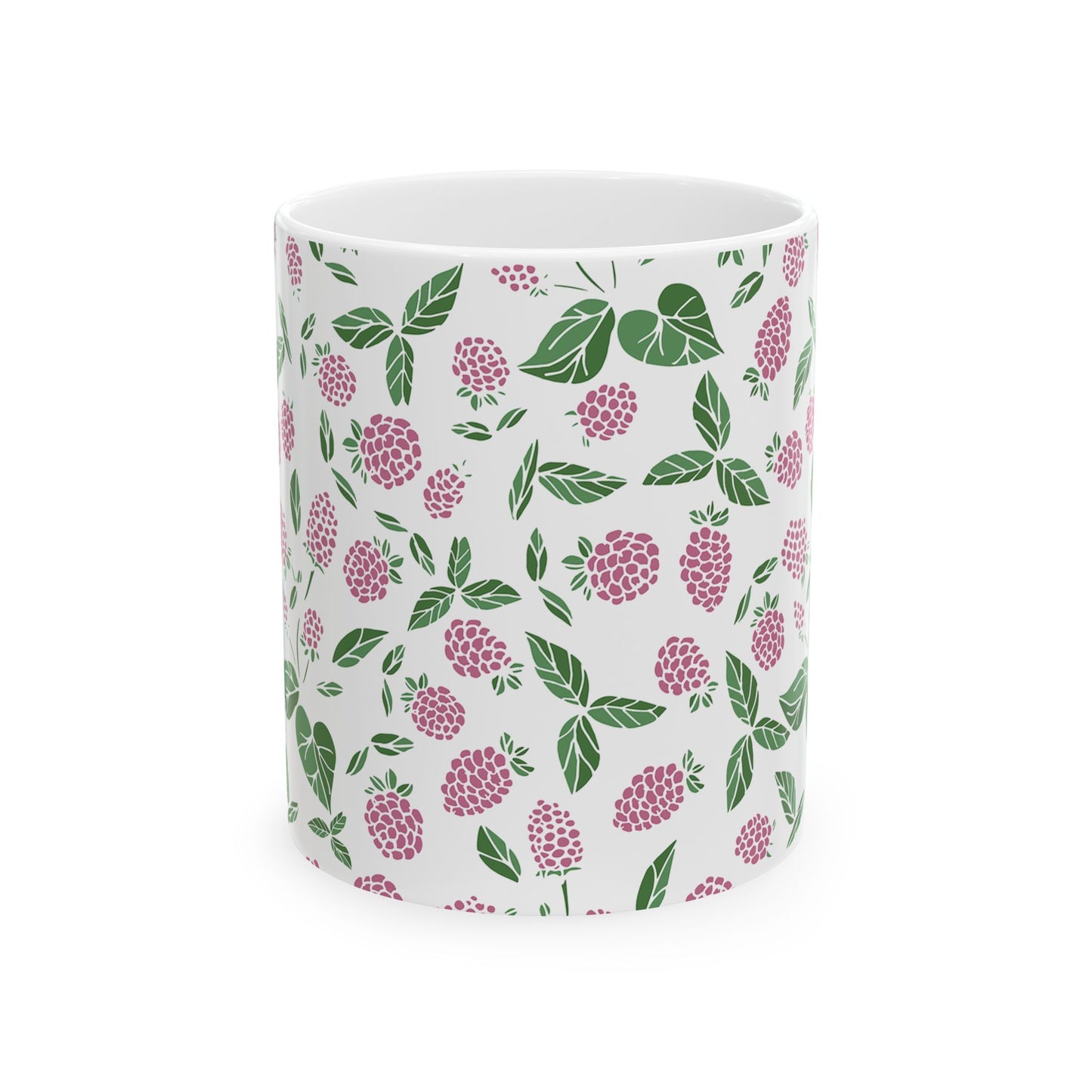 Pink Berry Ceramic Mug - 11 oz. & 15 oz. options