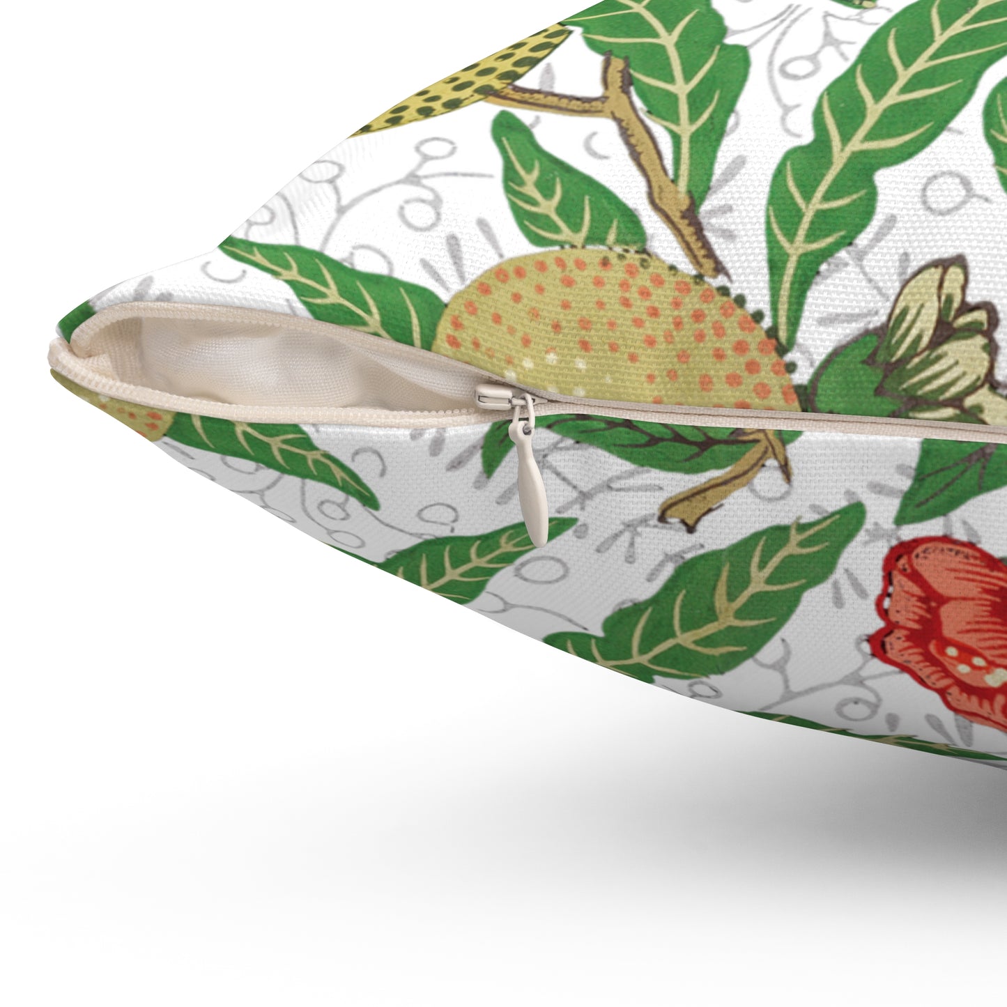 Lemon Verbena Printed Square Pillow Cover with Insert - Multiple Sizes (14"x14", 16"x16", 18"x18", 20"x20"), Includes insert and zipper closure