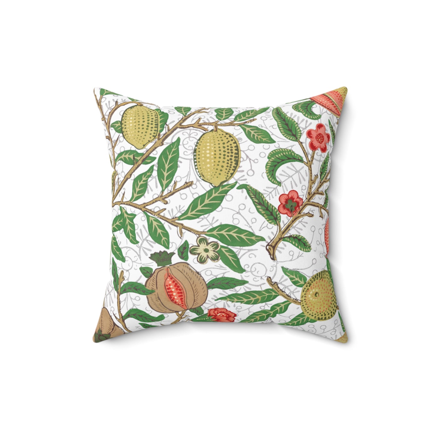 Lemon Verbena Printed Square Pillow Cover with Insert - Multiple Sizes (14"x14", 16"x16", 18"x18", 20"x20"), Includes insert and zipper closure