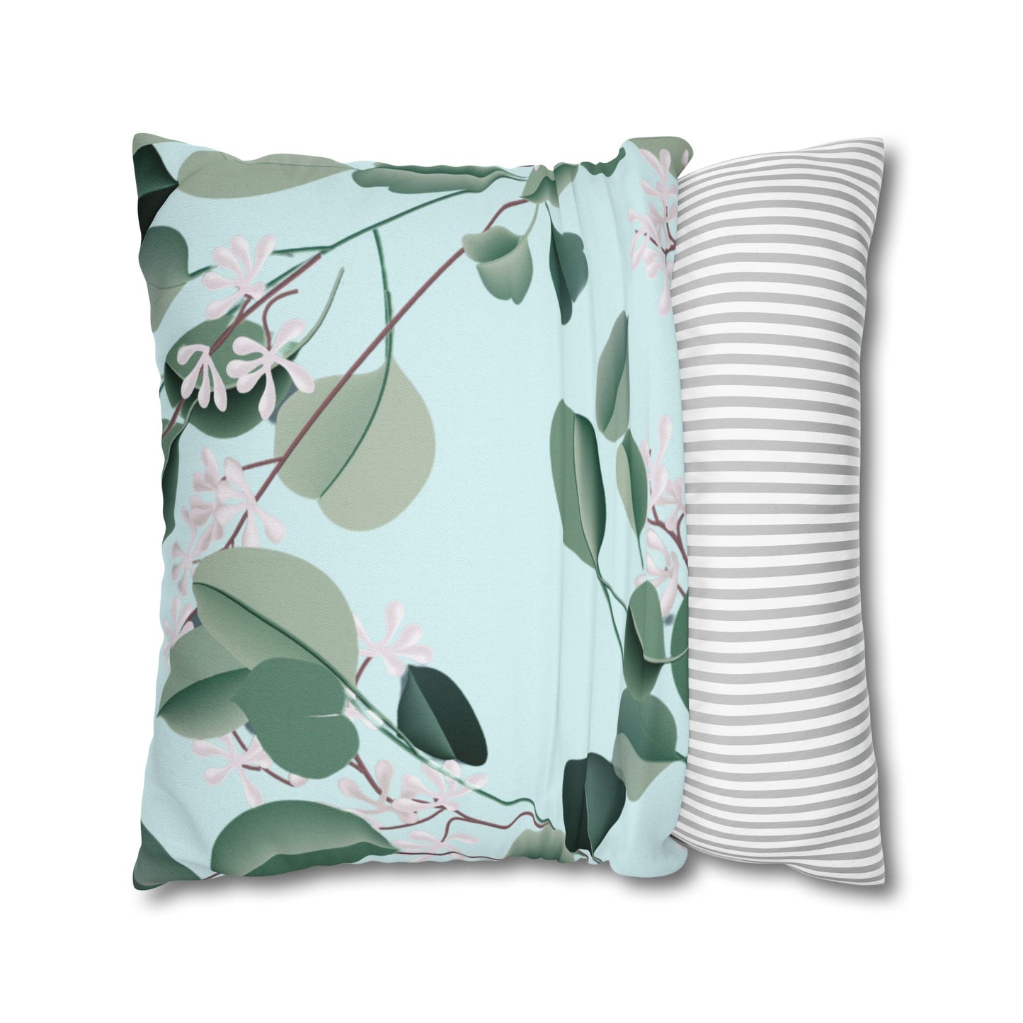 Spa Day Printed Square Pillow Cover (no insert) - Multiple Sizes (14"x14", 16"x16", 18"x18", 20"x20"), Includes zipper closure