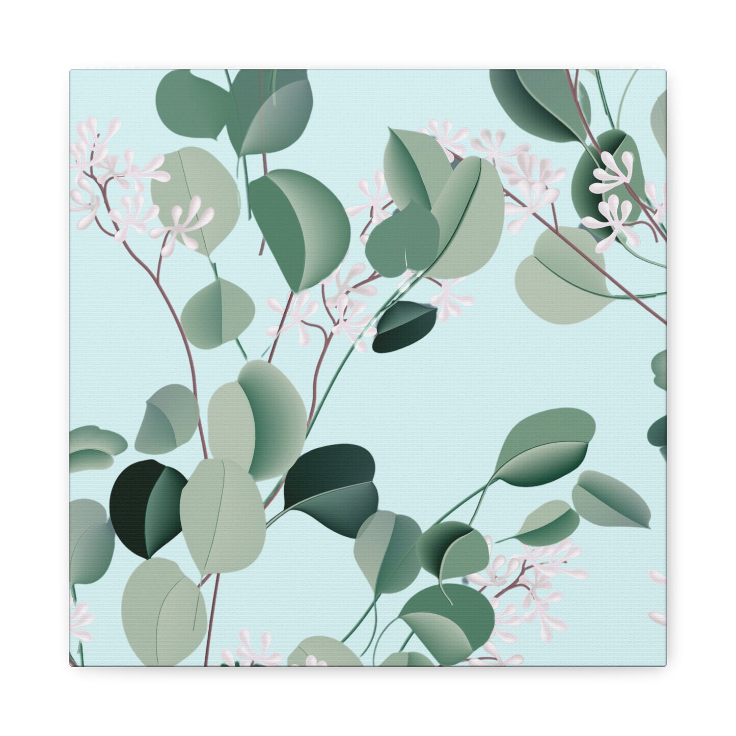 Spa Day Canvas Art Print - Multiple Sizing Options, Eucalyptus Botanical Canvas Wall Art, Nature-Inspired Artwork, Spring Decoration
