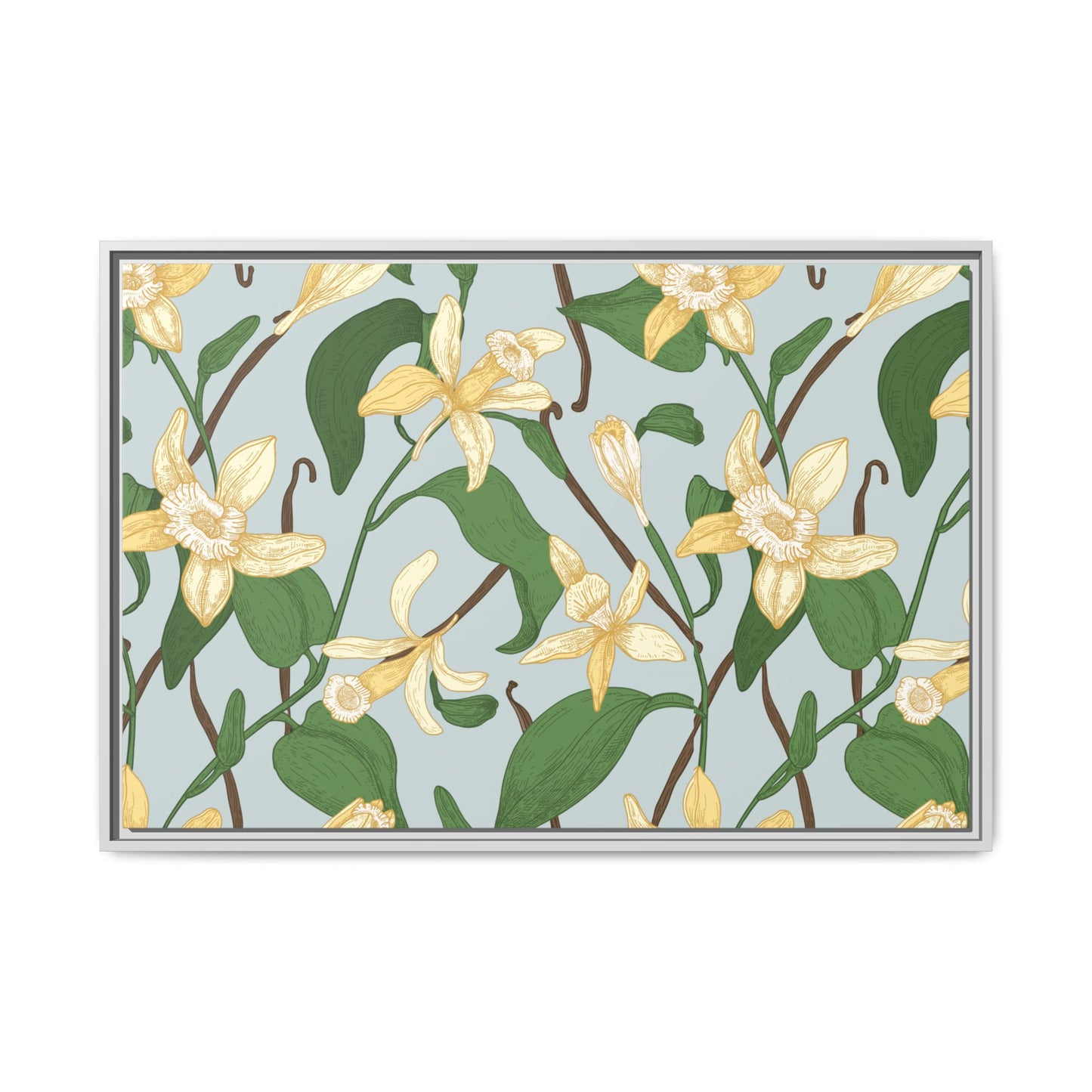 Vanilla Bean Framed Matte Canvas Art - Multiple Frame Colors & Size Options