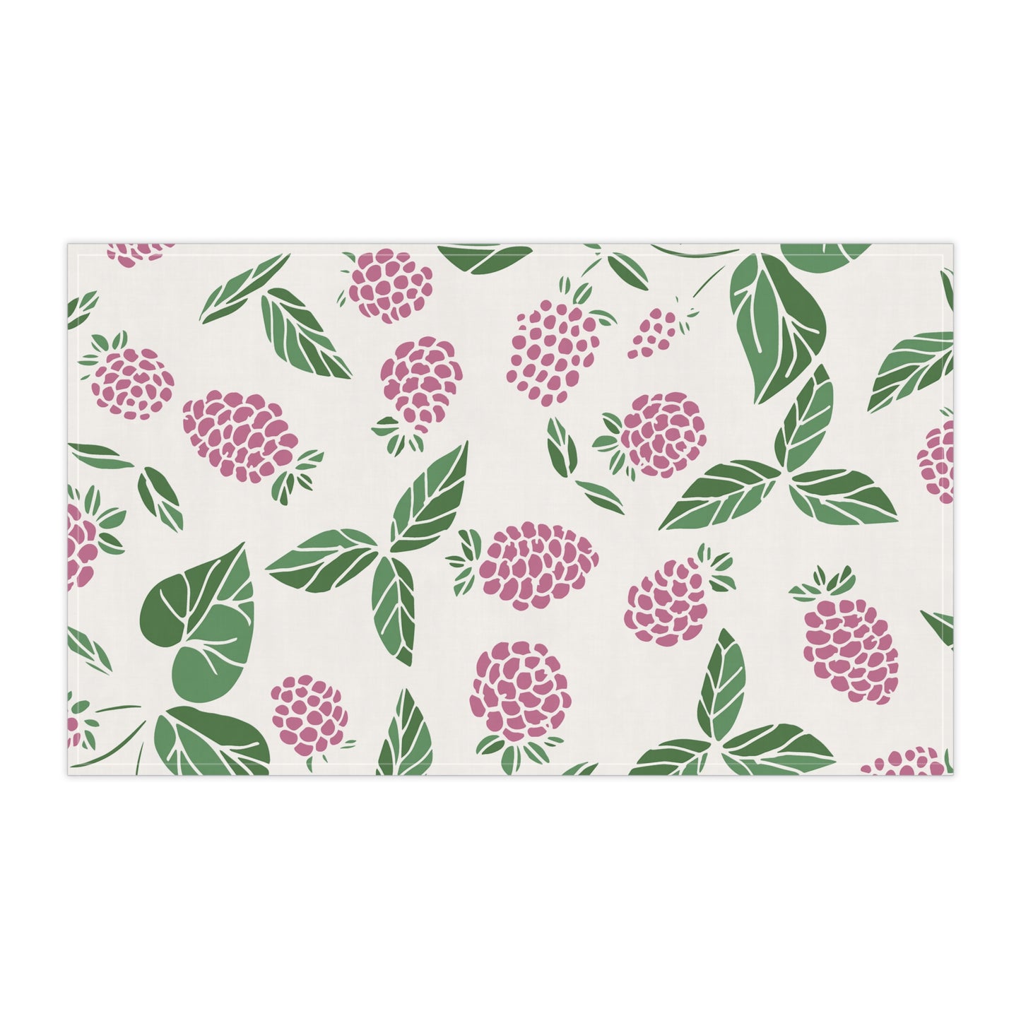 Pink Berry Printed Tea Towels - 100% Cotton Twill, 18" x 30"