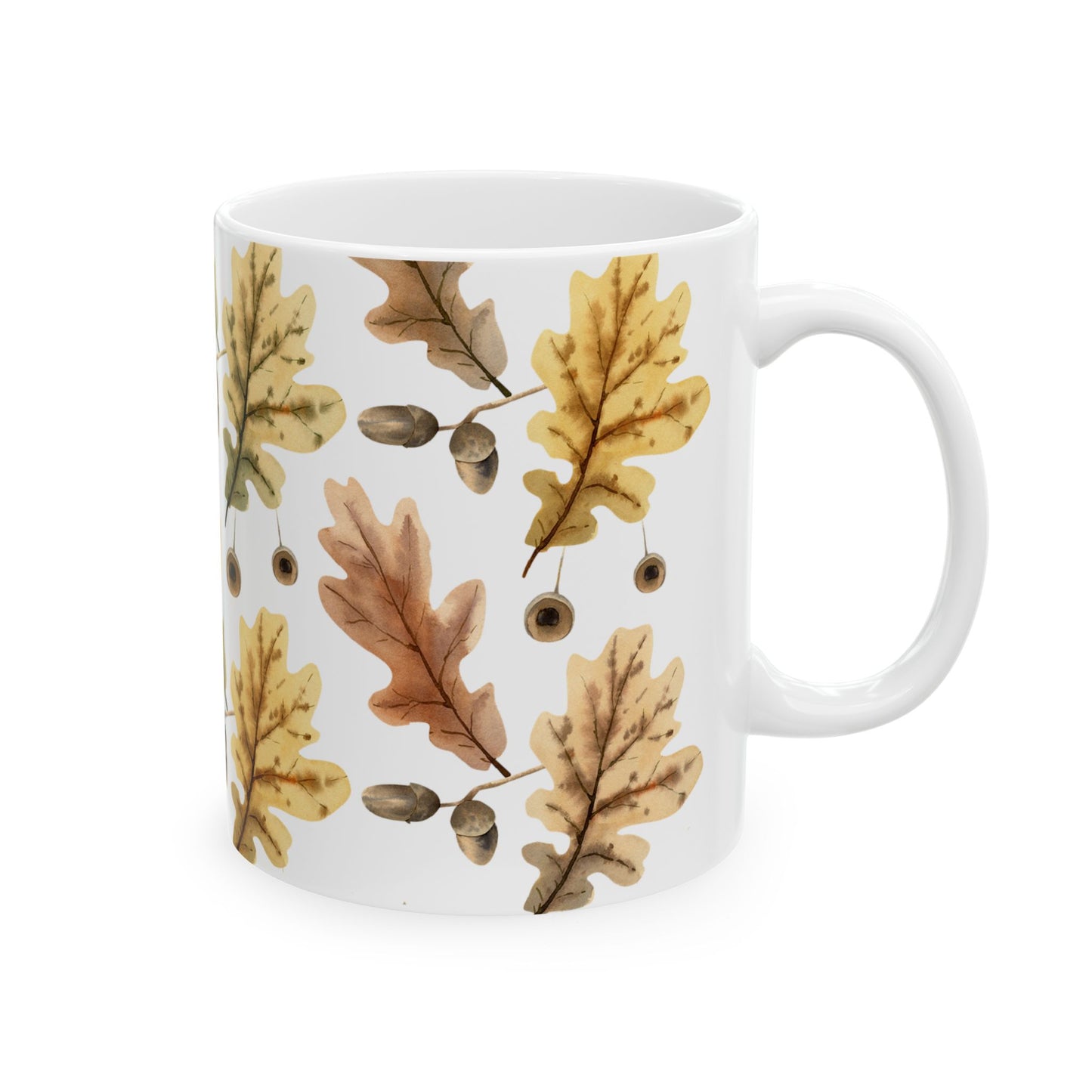 Oak Leaves Ceramic Mug - 11 oz. & 15 oz. options